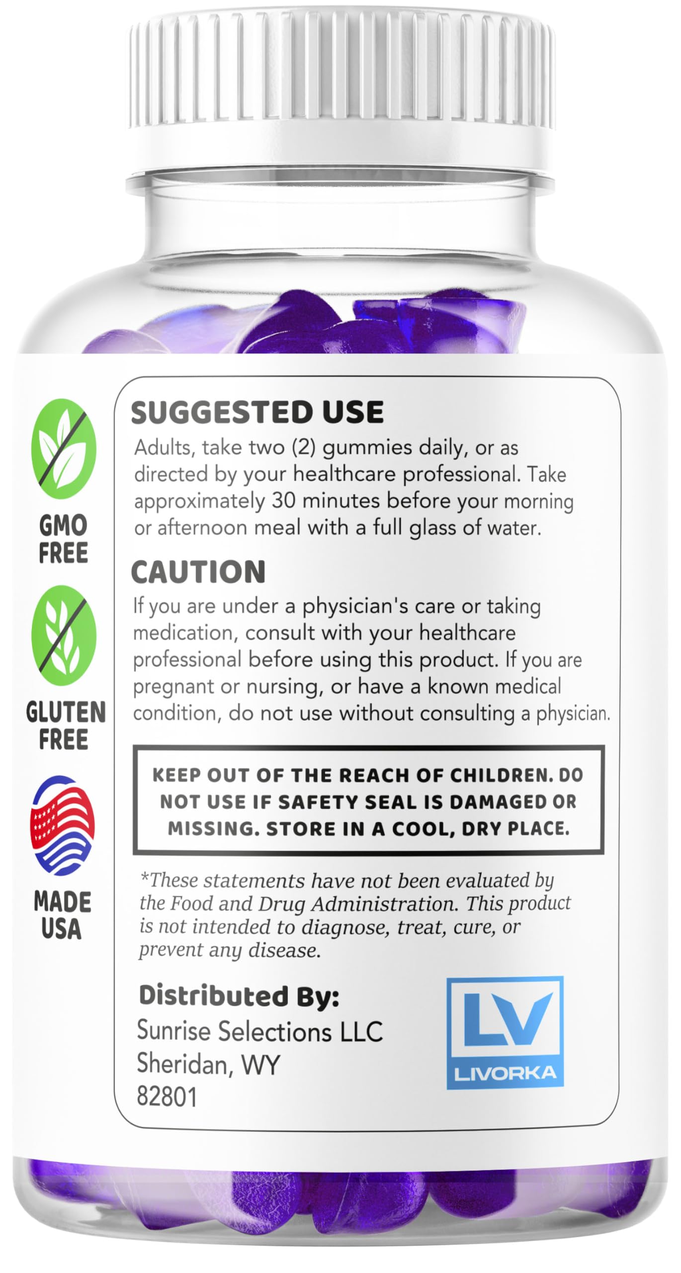 LIVORKA Vital Boost XL Gummies - Official VitalBoost XL Gummys for Men Premium Natural Ingredients - Maximum Strength, Advanced Formula Support for Overall Health & Wellness, 60 Gummies for 1 Month