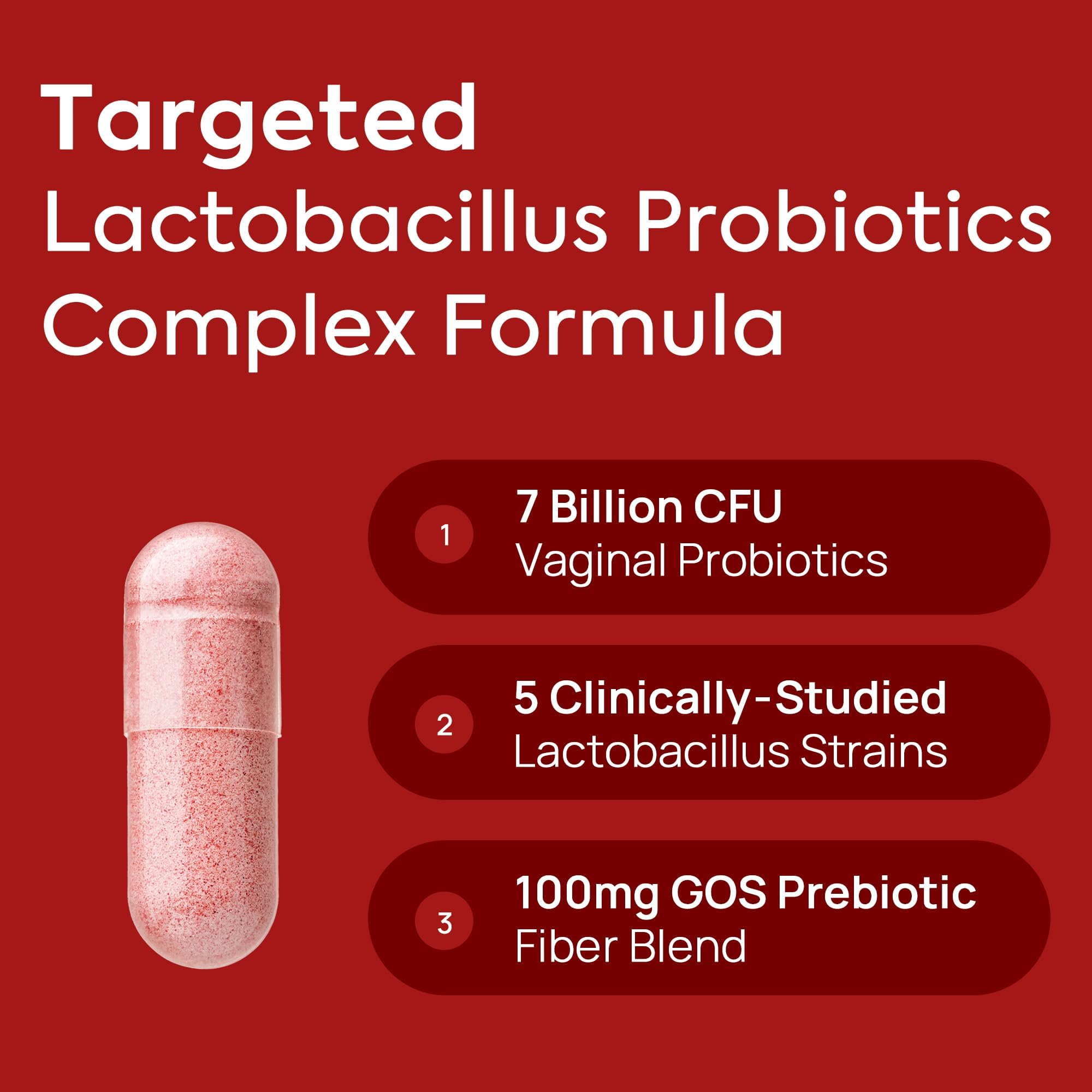 HerAuré Vaginal Probiotics for Women - pH Balance, Healthy Vaginal Odor, Vaginal Flora, Yeast Balance, Immune Support - Prebiotics & Lactobacillus Probiotic, Mushroom, Cranberry, Pineapple, 60 CT