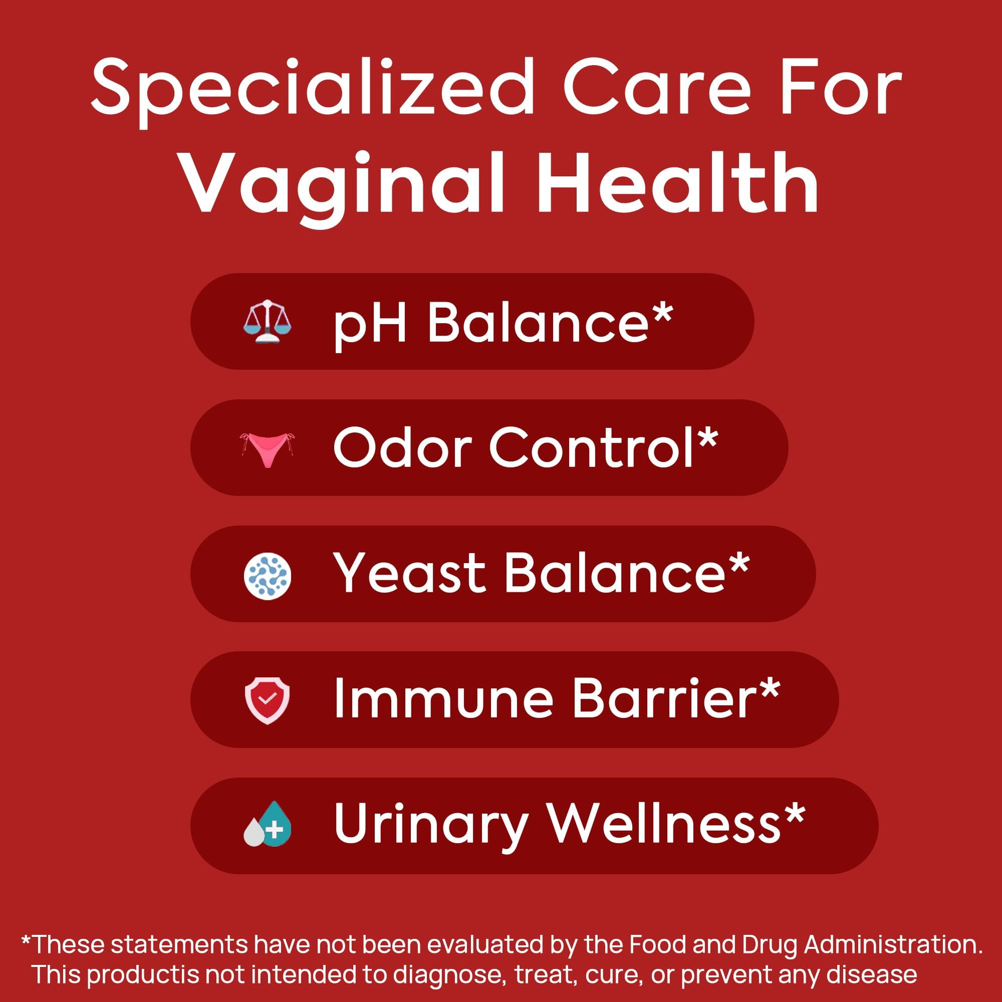 HerAuré Vaginal Probiotics for Women - pH Balance, Healthy Vaginal Odor, Vaginal Flora, Yeast Balance, Immune Support - Prebiotics & Lactobacillus Probiotic, Mushroom, Cranberry, Pineapple, 60 CT