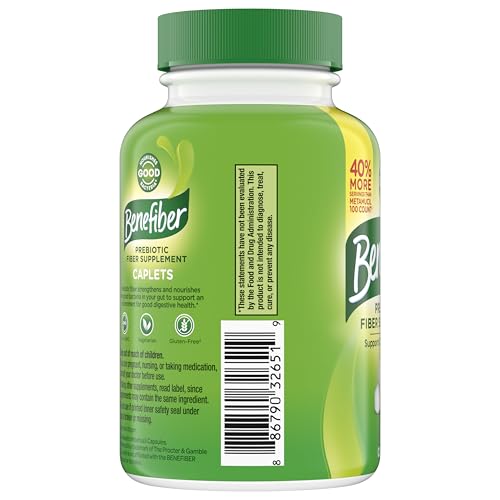 Benefiber Prebiotic Fiber Supplement Caplets, 84 Count