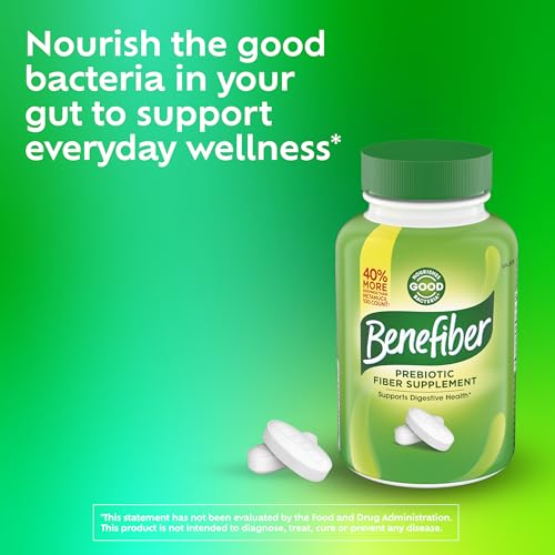 Benefiber Prebiotic Fiber Supplement Caplets, 84 Count