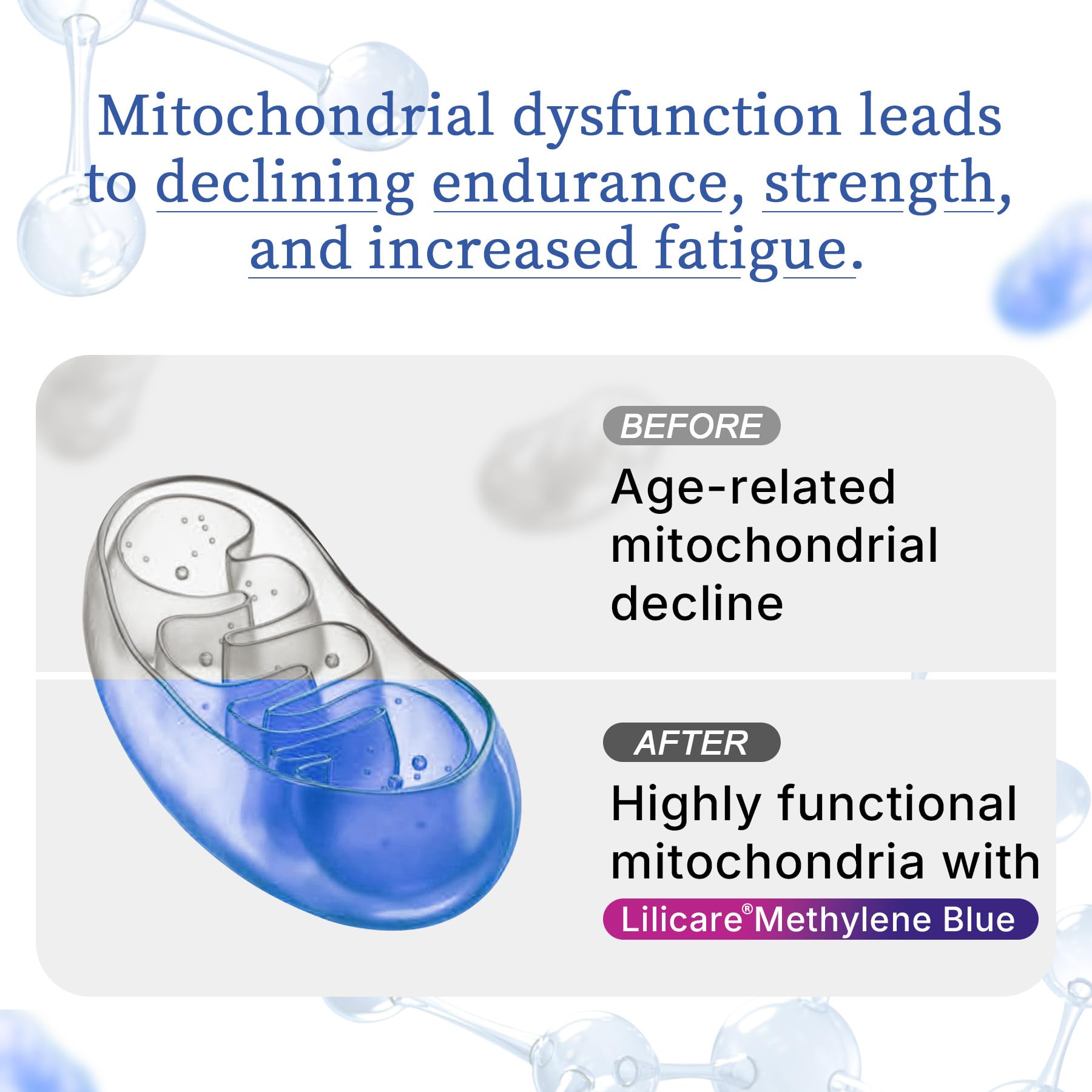LILICARE Methylene Blue Gummies for Humans | Upgraded Antioxidant & Brain Booster Supplement for Cognitive Function, Energy, Cellular& Mitochondrial Health | Pure, Fast-Absorbing, Vegan, 60 Counts