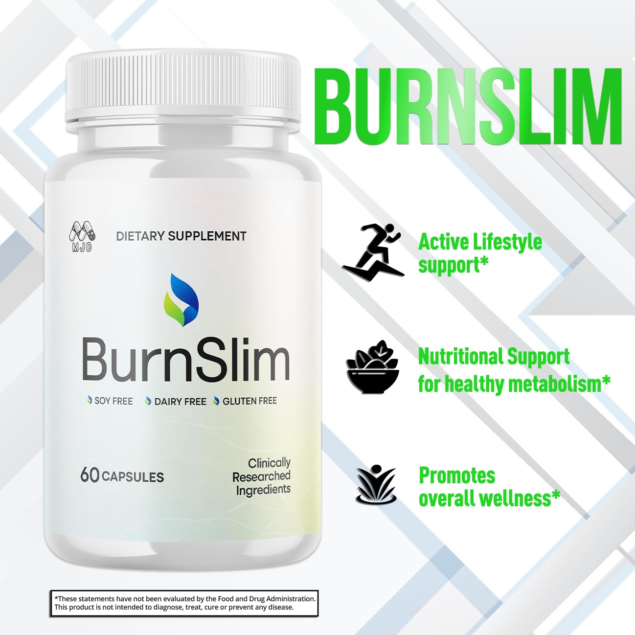 (3 Pack) Burn Slim Capsules, Official Burnslim Pills with All Natural Ingredients, Advanced Burn Slim Health and Wellness Vitamin Supplement Supporting Active Lifestyle for Women & Men (180 Capsules)