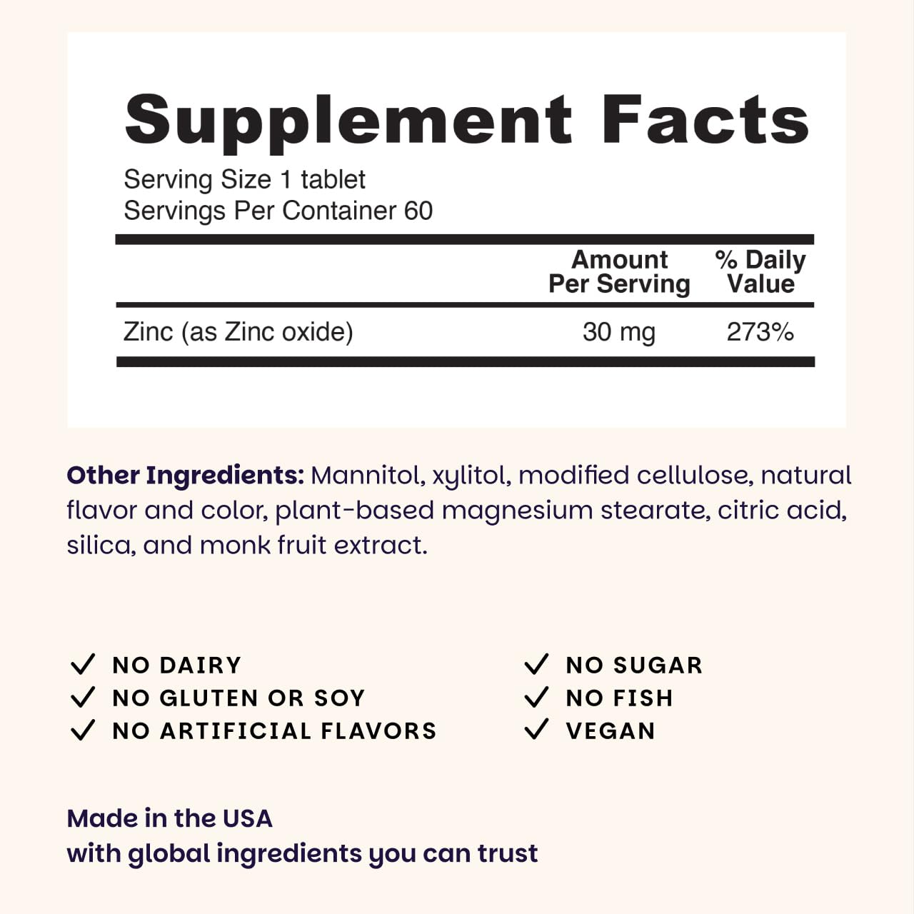 EZ Melts Zinc - Supplement for Immune, Digestive & Skin Health Support - Non-GMO, Vegan & Gluten-Free - Blueberry Blast - 60 Dissolvable Tablets (60 Servings)