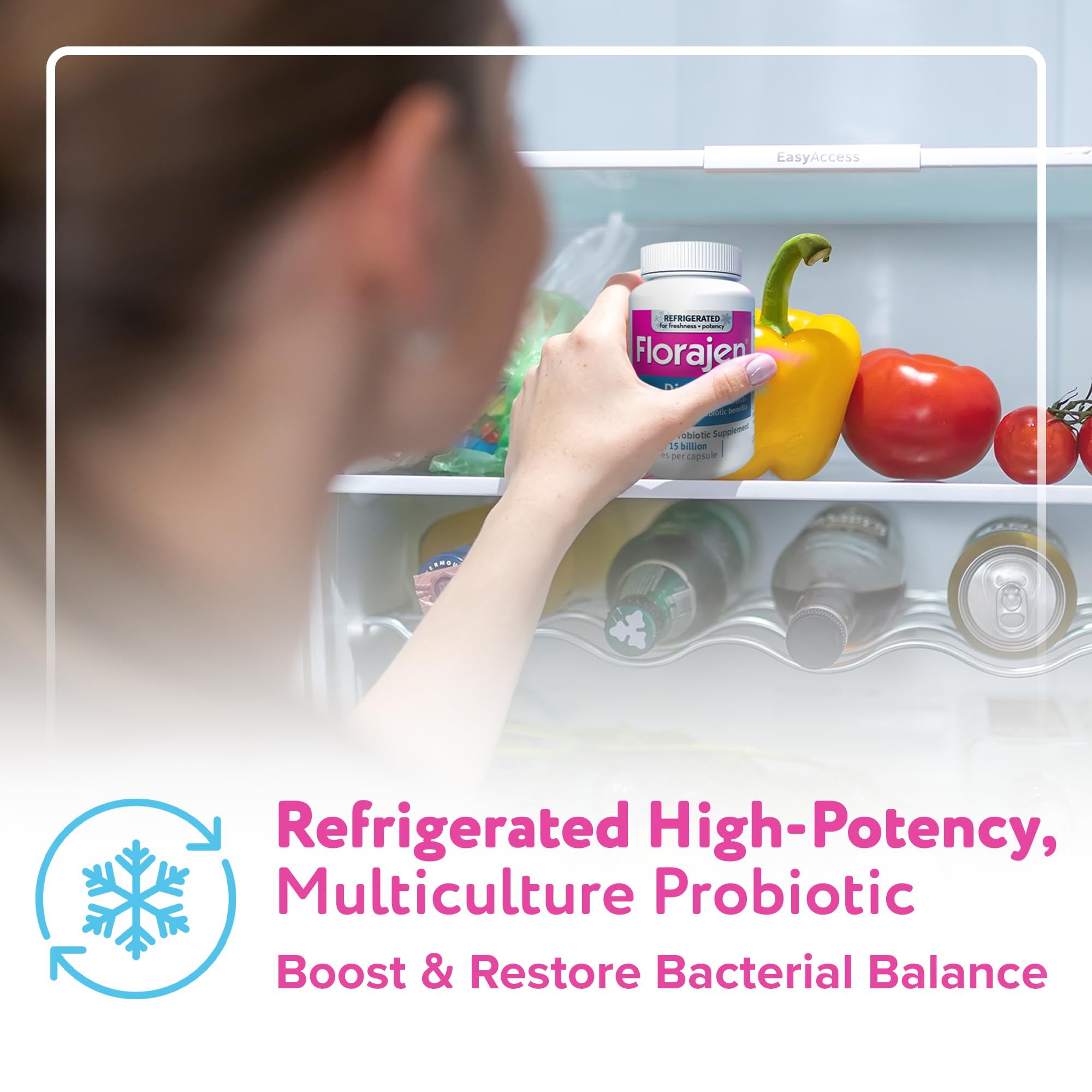 Florajen Digestion Probiotics, Gut Health Supplement with Constipation and Bloating Relief for Adults, 30 Count (Refrigerated)