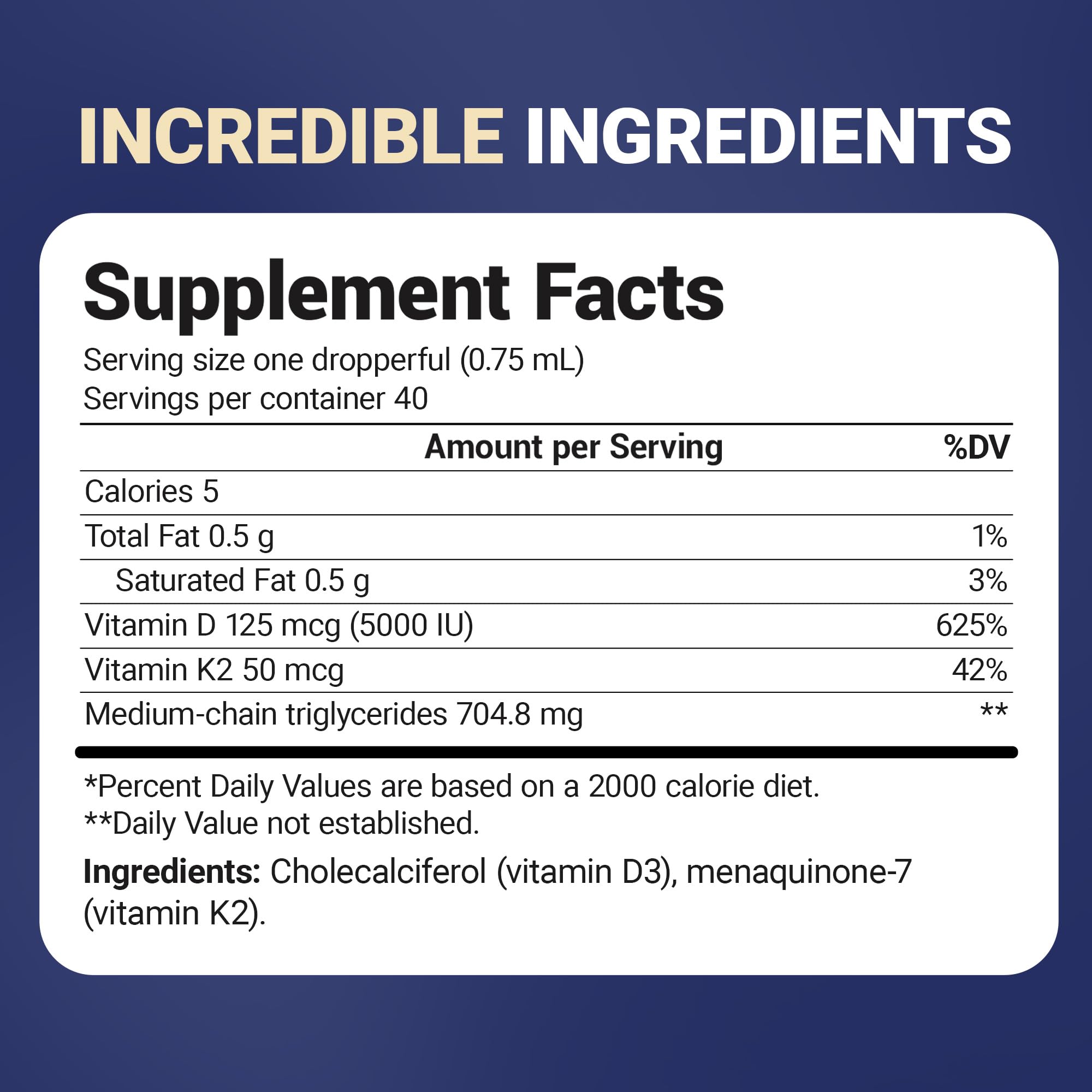 Dr. Berg Maximum Strength Vitamin D3 K2 Liquid Drops with MCT Oil – 5,000 IU Liquid Vitamin D3 with K2 – Supports Strong Bones, Heart, Energy, Immunity, and Overall Vitality* - Unflavored 1 Fl Oz