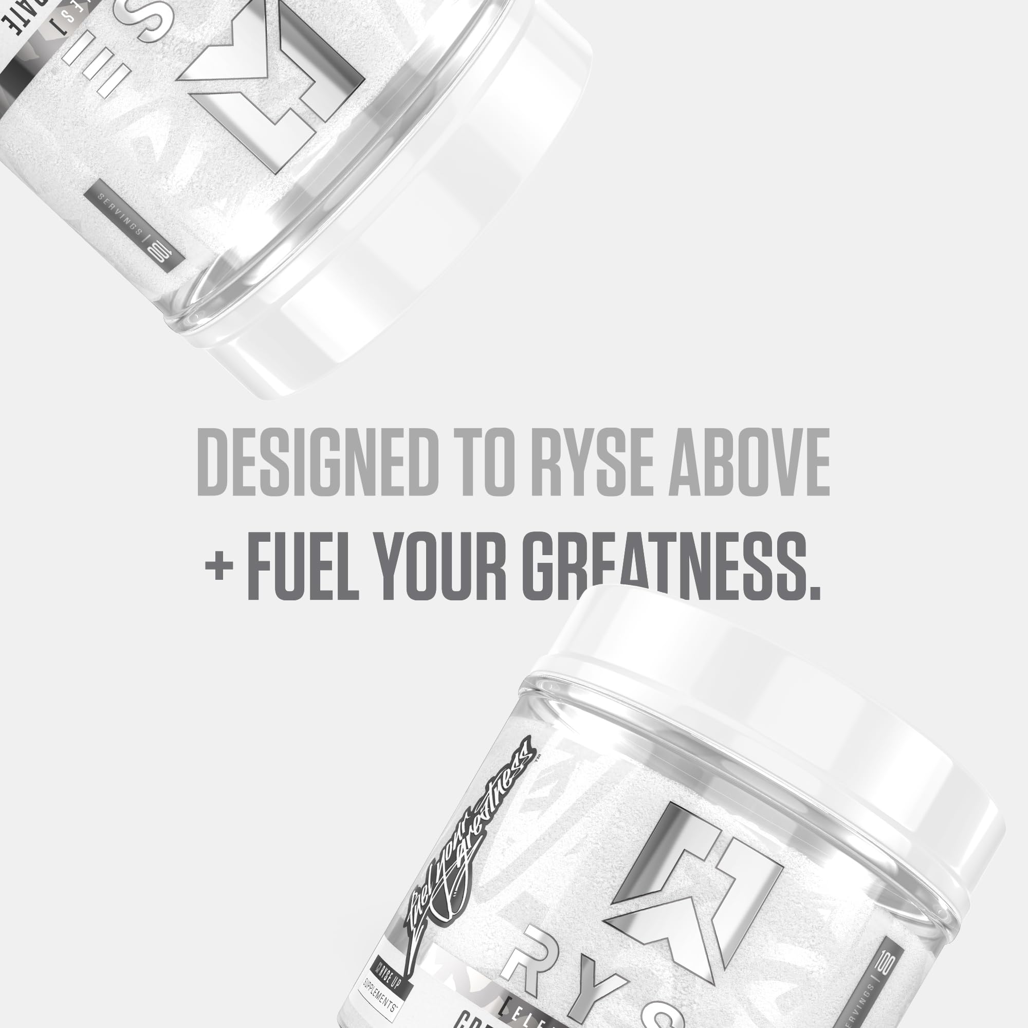 RYSE Creatine Monohydrate Powder - Unflavored - Supports Men & Women Lean Muscle Growth, Strength, Power, and Endurance - Helps Reduce Fatigue and Improve Workout Recovery - 100 Servings.