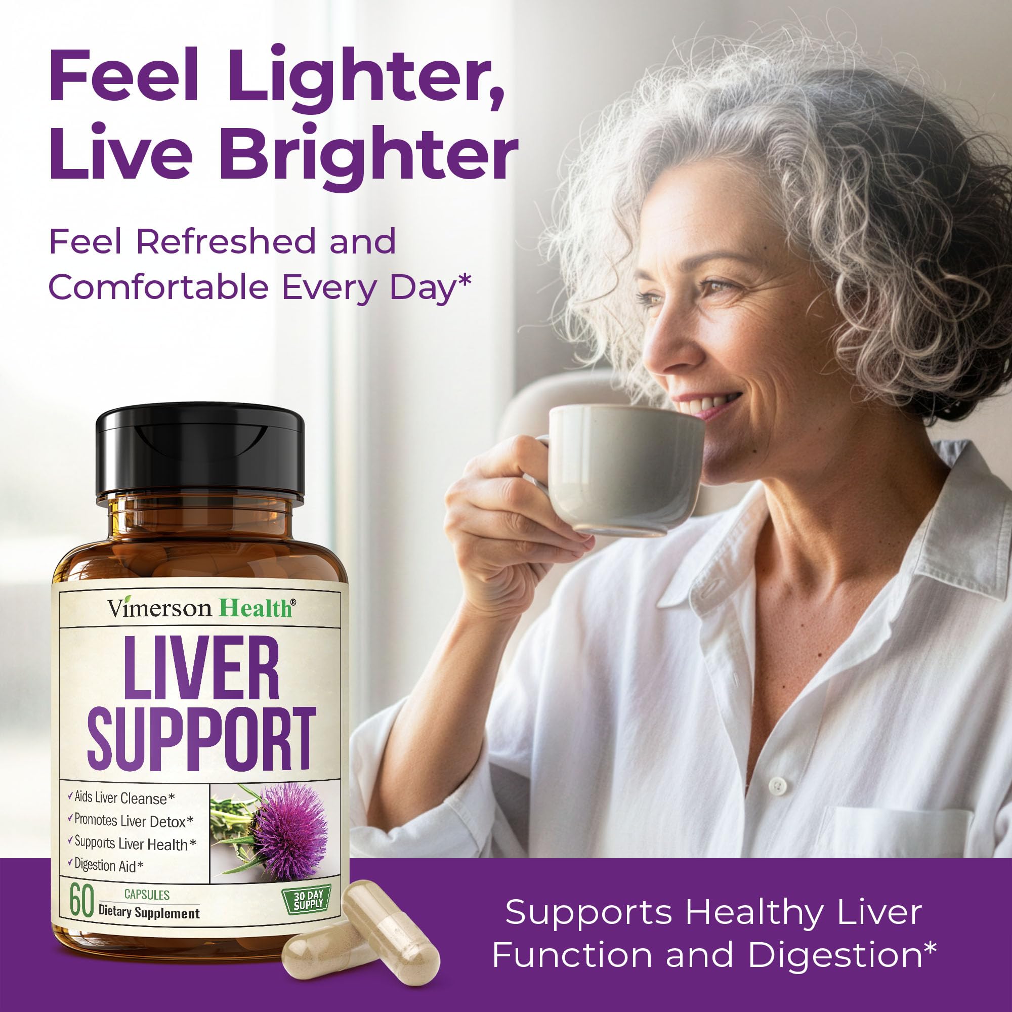 Vegan Liver Cleanse Detox & Repair – Herbal Liver Support Supplement w/ Silymarin Milk Thistle, Zinc, Dandelion Root & Artichoke Extract for Enzyme Support, Energy & Healthy Digestion. 2 pack