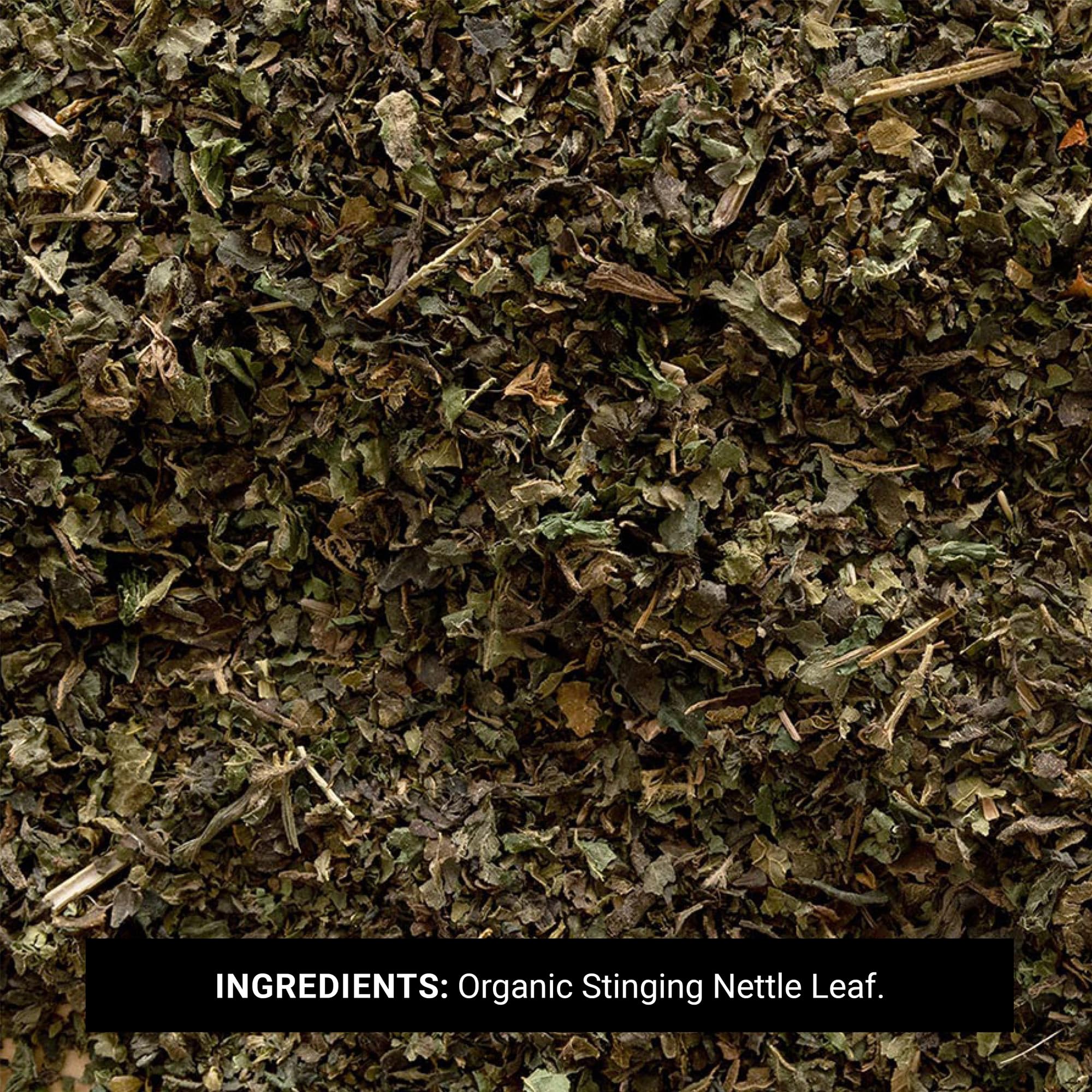 Frontier Co-op Organic Stinging Nettle Leaf, Cut and Sifted, for Making Nettle Tea, Kosher | 16 Ounce (Pack of 1)