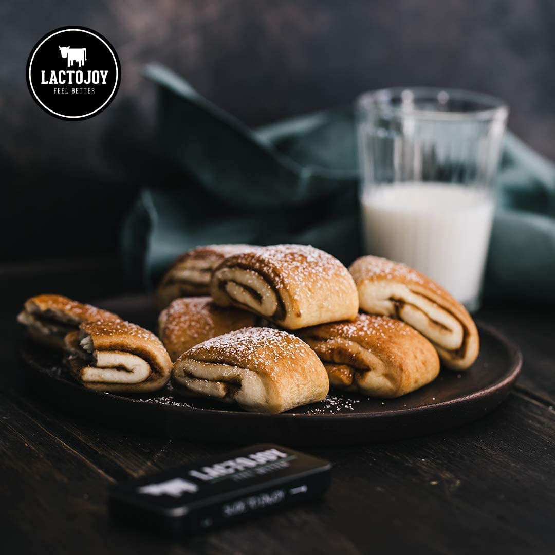 LactoJoy Lactase Pills 14,500 I 45 Pieces I Powerful Lactase Enzymes for Lactose Intolerance I Ultra Pure Lactase for Improved Digestion I No Silicon Dioxide, No Artificial Flavors, No Sucralose