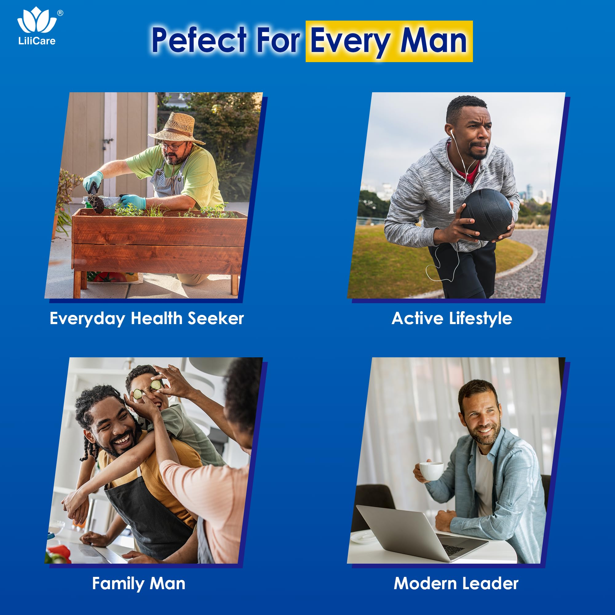 Mens Multivitamins Gummies, Methylated Multivitamin for Men, B Complex, Minerals, Vegan Omega 3, Probiotic, Enzyme, Antioxidants for Men's Complete Daily Support, Sugar Free, Vegan (No Iron) 60 Counts