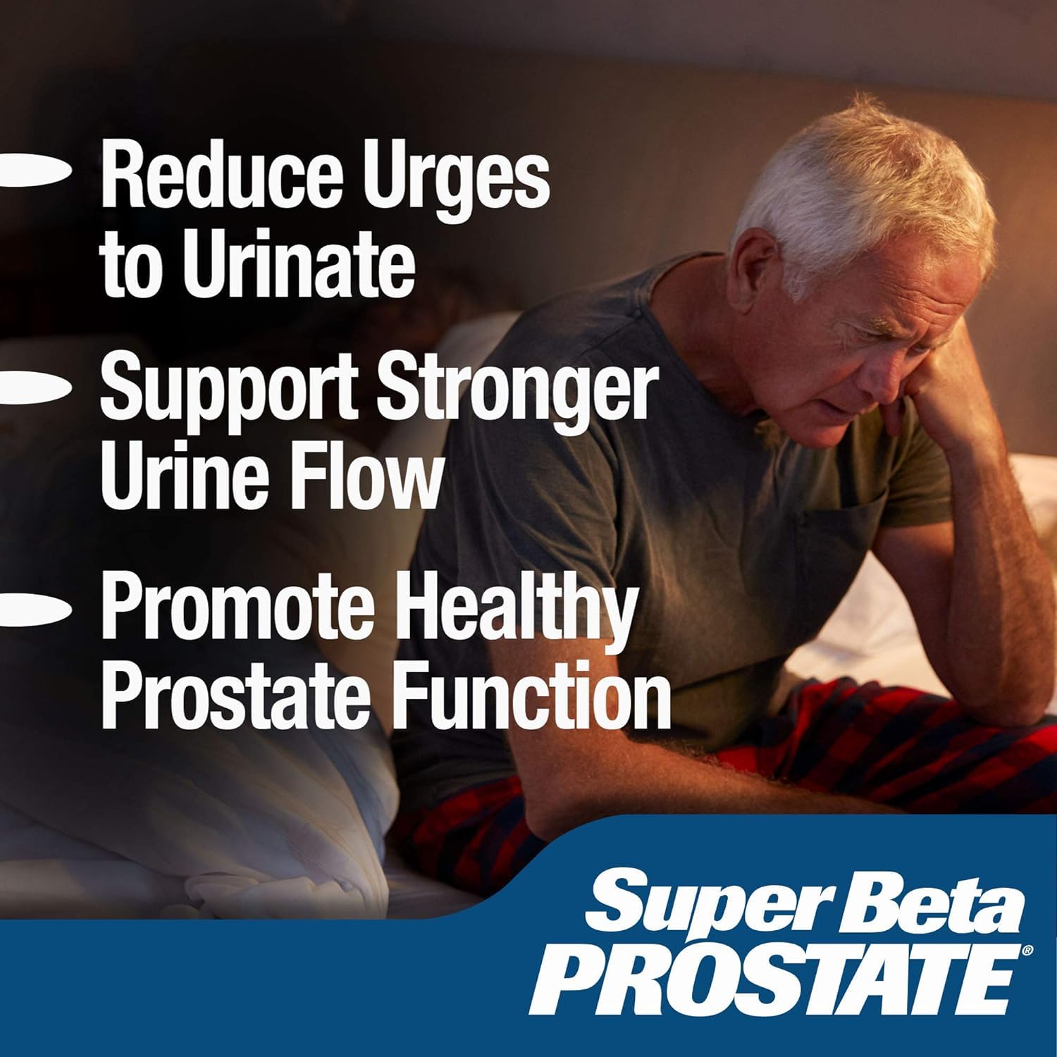 SUPER BETA PROSTATE Support Supplement for Men's Health - Reduce Bathroom Trips, Promote Sleep, Better Bladder Emptying & Healthy Prostate, Beta Sitosterol - 60 Count (Pack of 1)