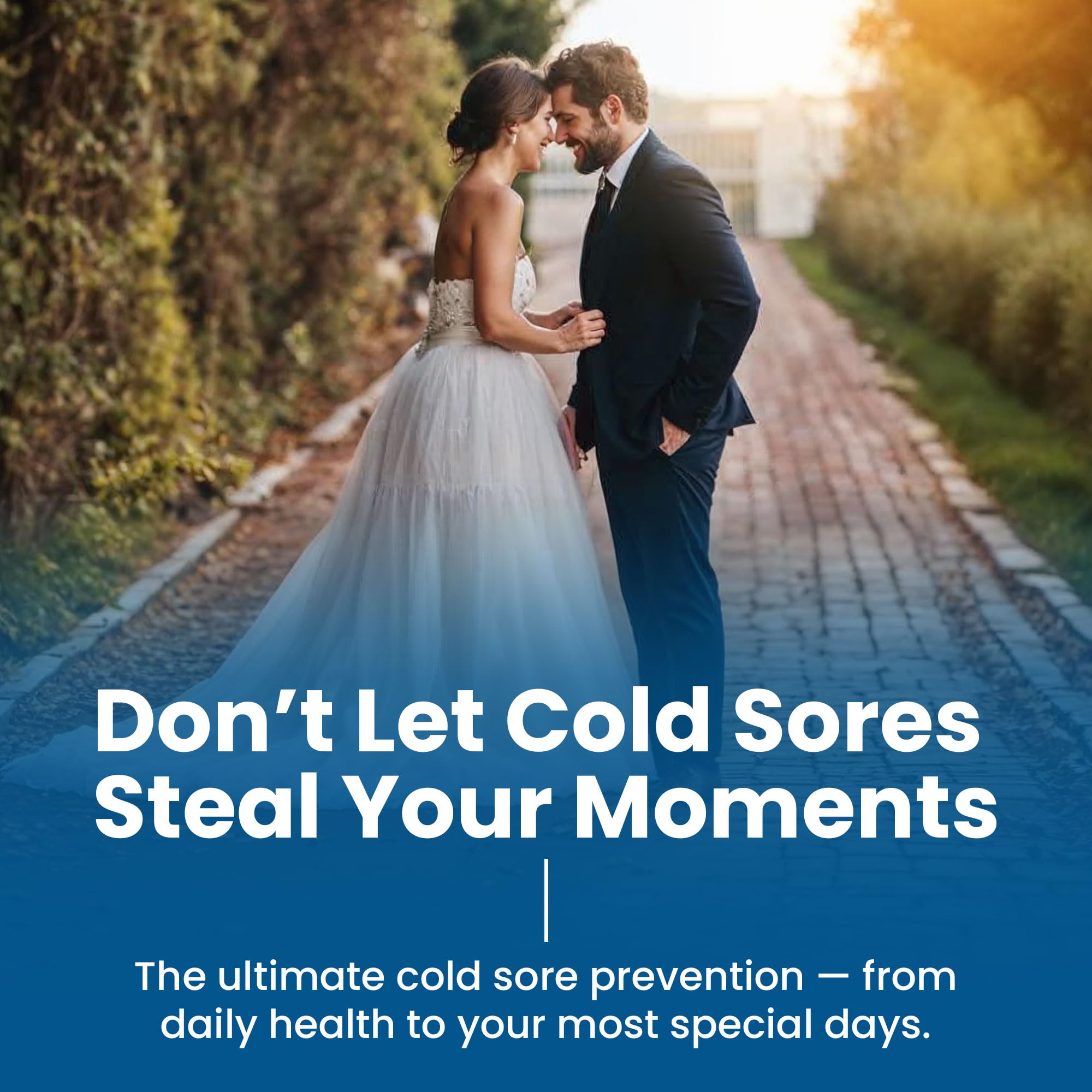 Lysine Cold Sore Treatment for Lips with Pre-Probiotics & VIT C | 1 Month Supply | Supercharged Lysine Capsules with Rhamnosus & Acidophilus for Cold Sores Relief, Skin + Gut Health & Immune Support