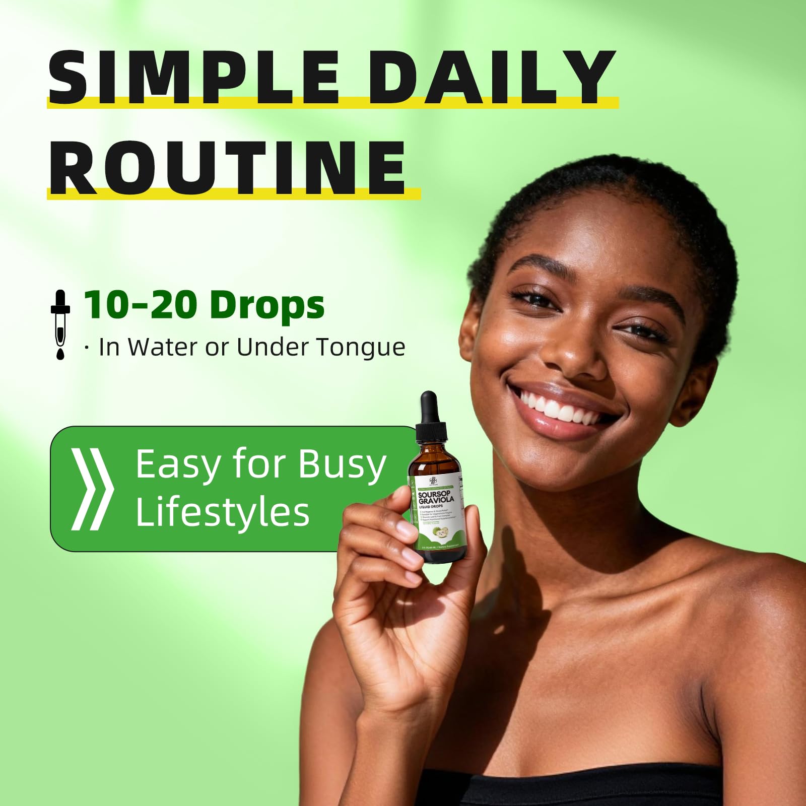 iMATCHME Soursop Graviola Liquid Drop for Cell Support & Regeneration, Immune System and Gut Health Support, Pure Soursop Bitters Liquid, High Absorption, Sugar/Gluten Free, Natural Flavor, 2 Fl Oz