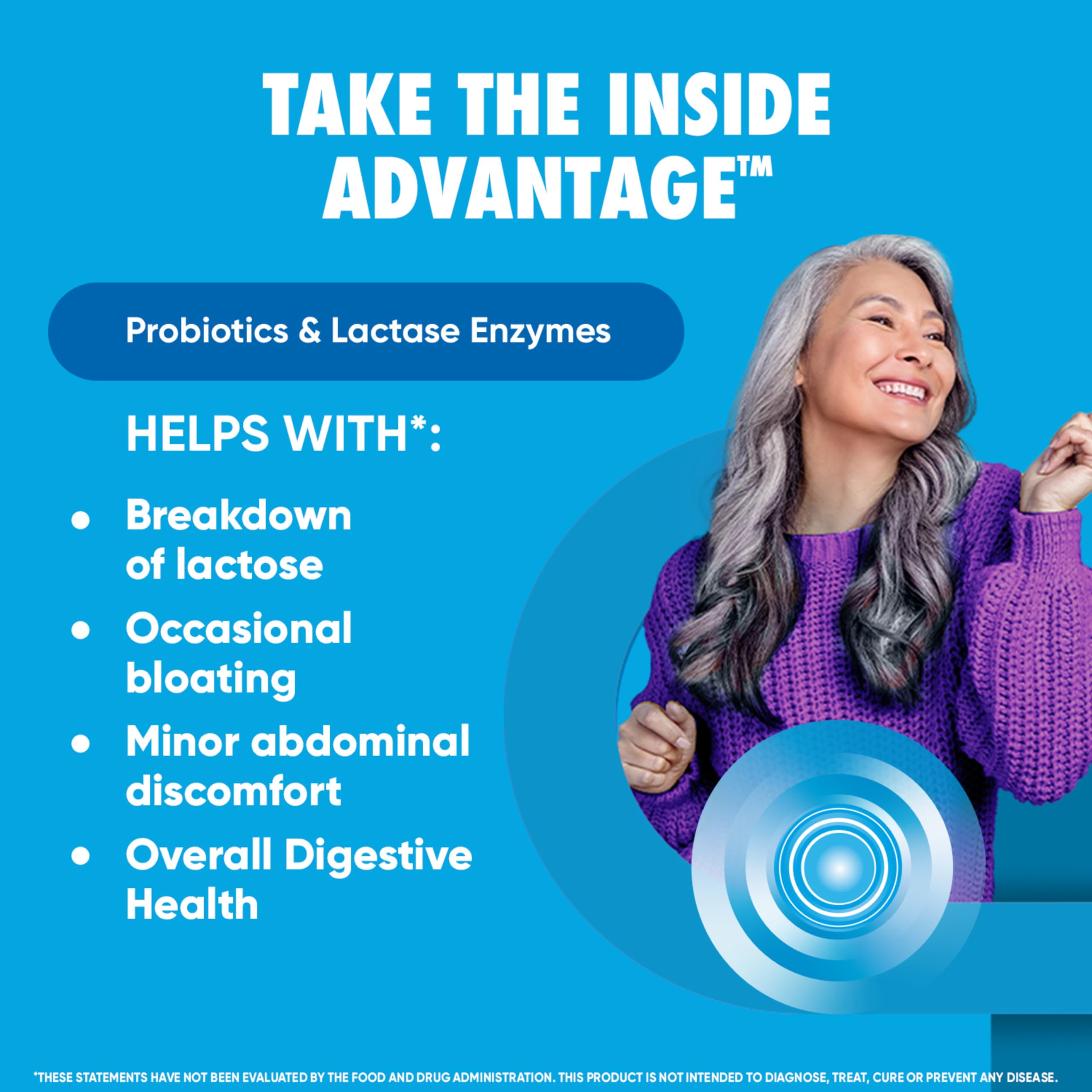 Digestive Advantage Lactose Defense Capsules (96 Count In A Box), Helps Breaks Down Lactose and Defend Against Digestive Upset, Supports Digestive and Immune Health, CFUs