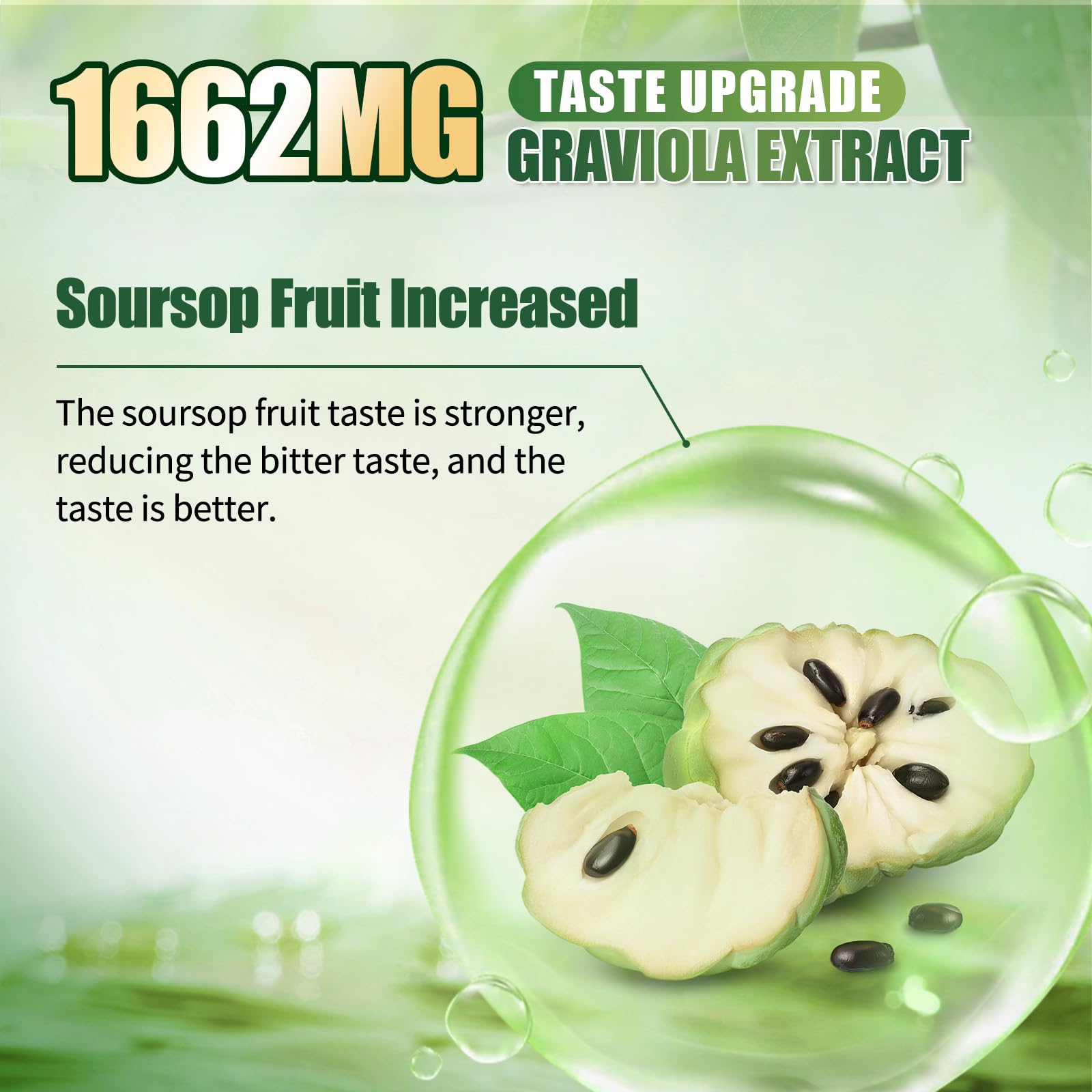 Soursop Bitters Liquid with Black Seed, Turmeric & Moringa-Pure 15 in 1 Herb Soursop Tea for Immune System, Digestive & Gut Health, Antioxidant,Skin Health Support 8 fl oz