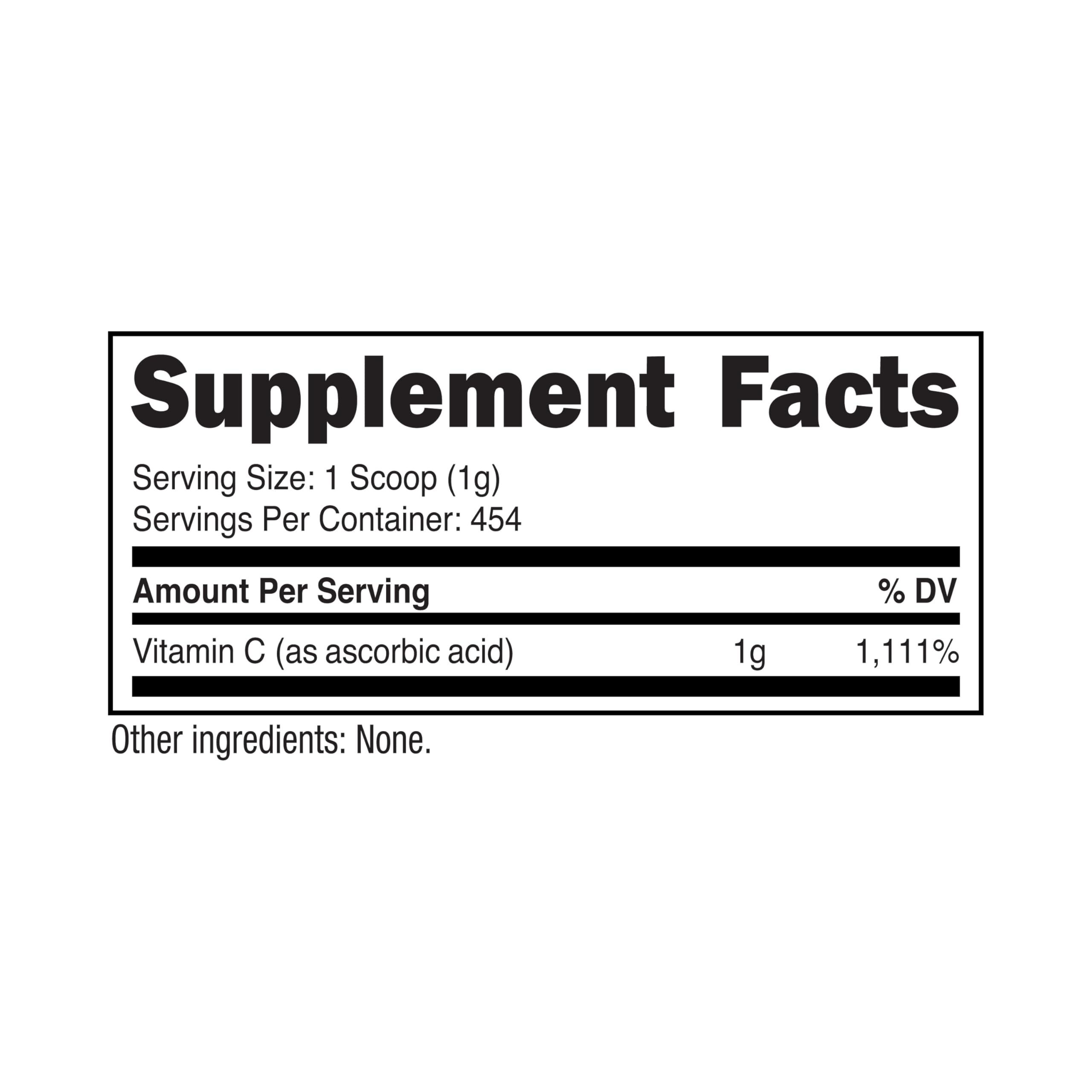 Nutricost Pure Ascorbic Acid Powder (Vitamin C) 1LB