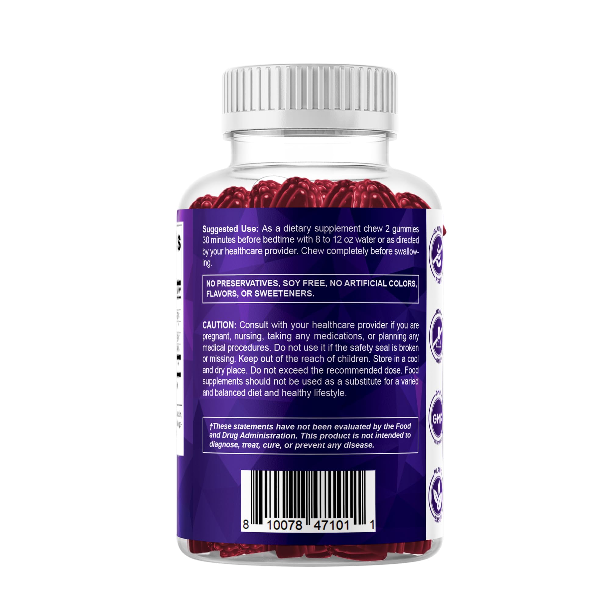 Vitamatic Melatonin 20mg Gummies for Adults, 30 Servings - 60 Count - Non-Habit Forming Supplement (Pack of 2)