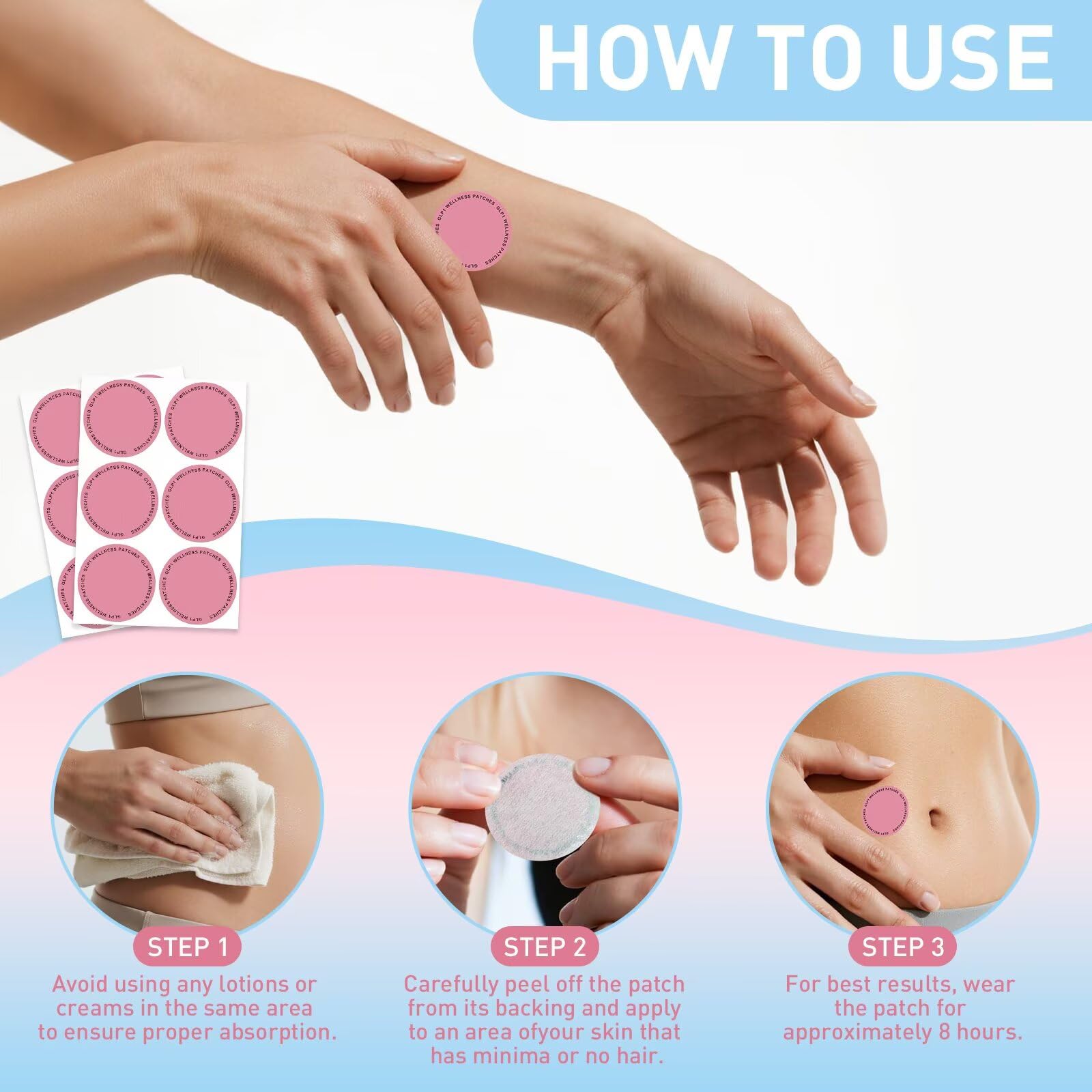 Ealavon GLP1 Patches Pure Natural for Women and Men 60 Count A1