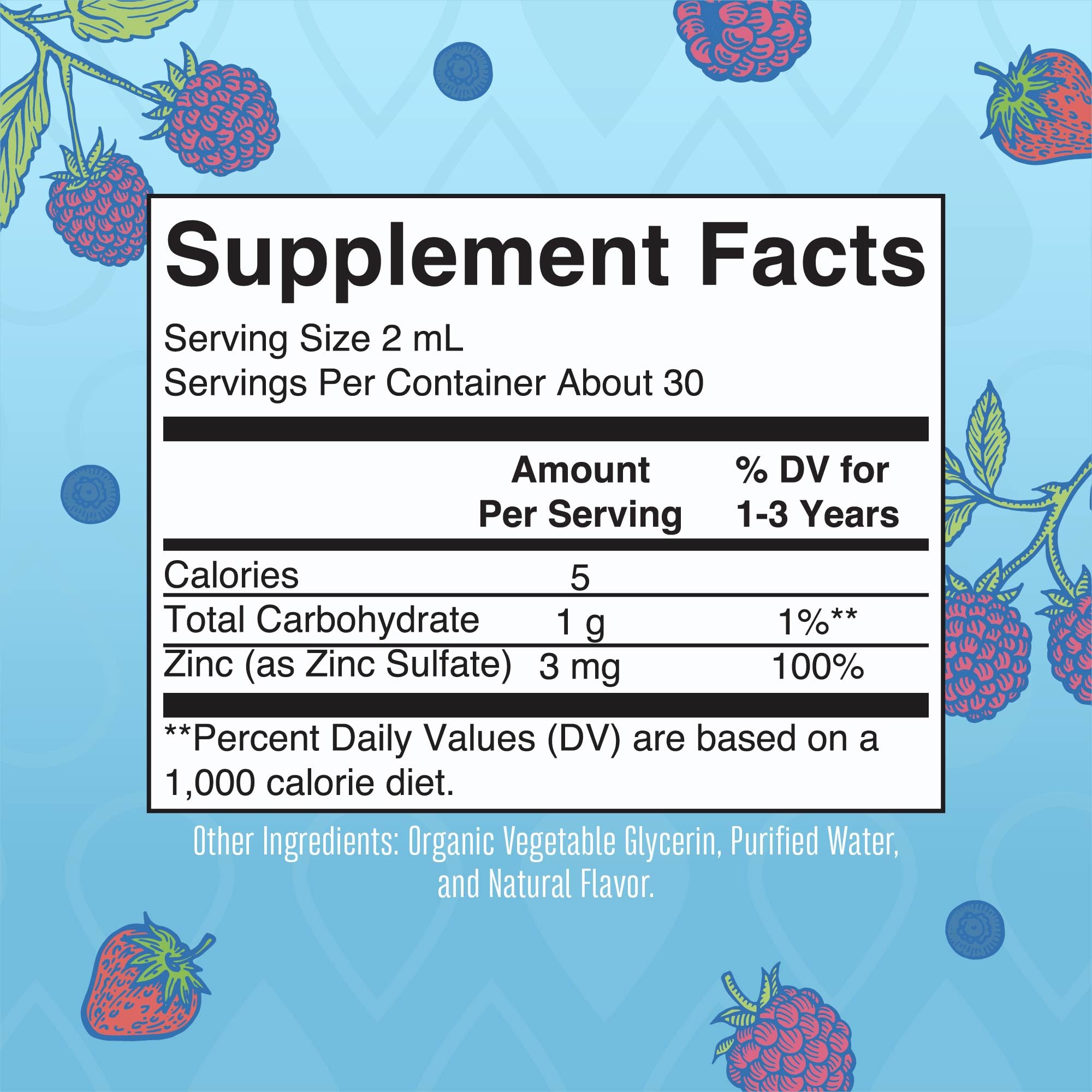 MaryRuth Organics USDA Toddler Liquid Drops | Zinc Sulfate | Immune Support Supplement| Skin Health | Vegan | Formulated for Ages 1-3 | Delicious Berry Flavor | 1 Month Supply | 2 Fl Oz