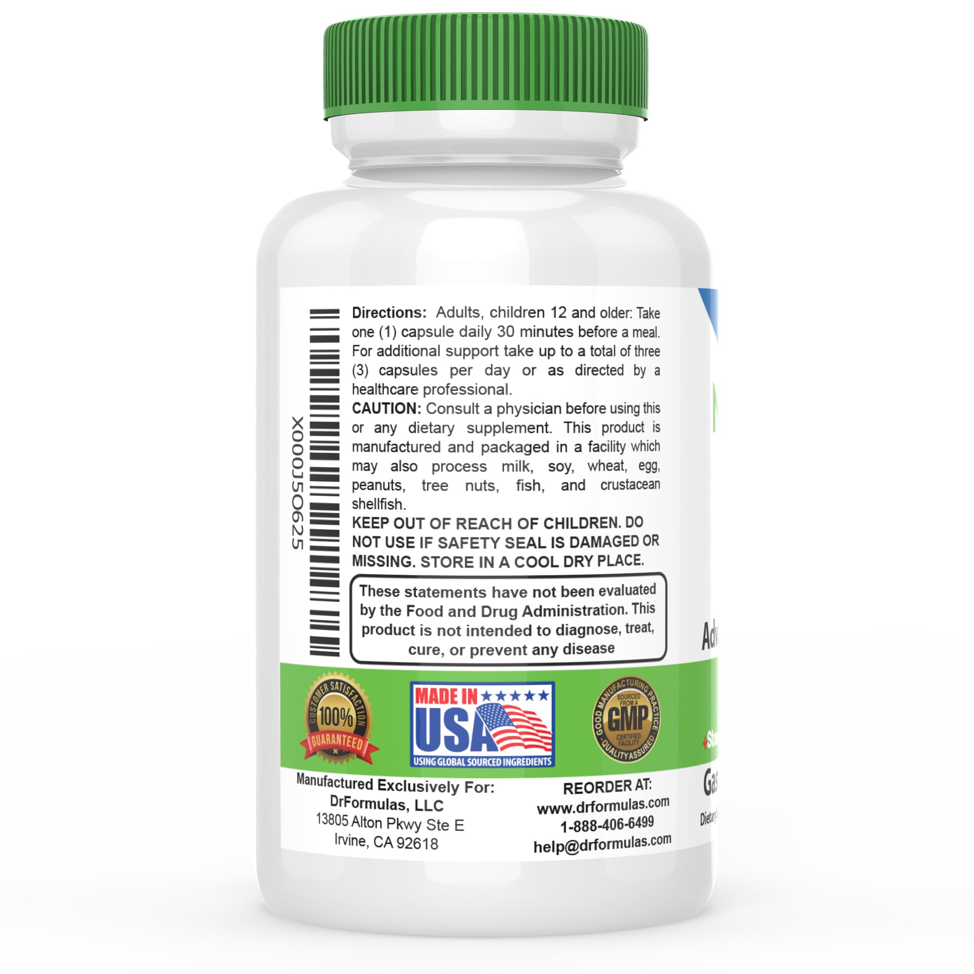 DrFormulas' Best Probiotics for Women & Men | Nexabiotic Multi Probiotic with Saccharomyces Boulardii, Lactobacillus Acidophilus, B. infantis, Prebiotic 60 Count Capsules (Not Pearls)