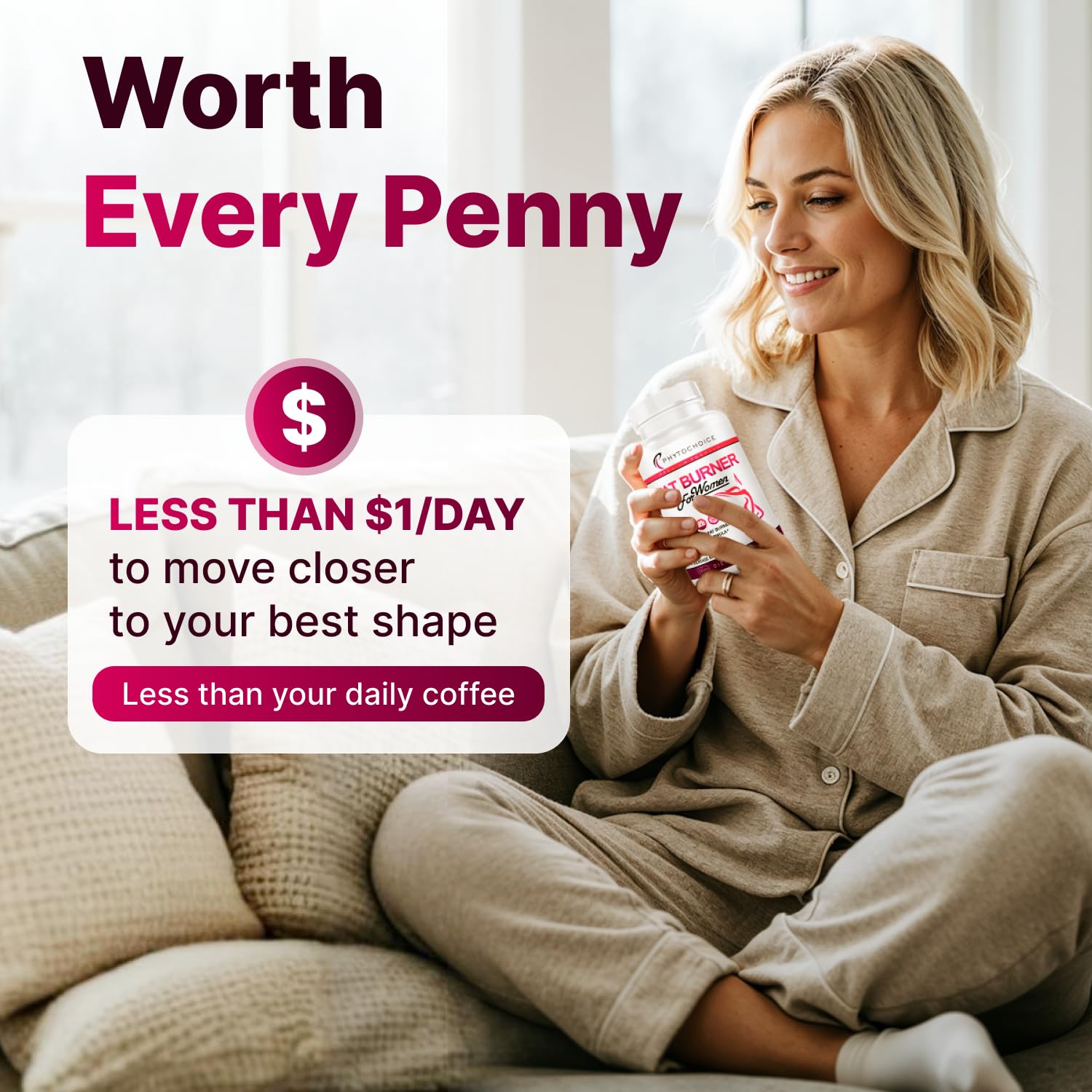 Belly Fat Burner for Women – Powerful Weight Loss Pills That Target Stubborn Belly & Thigh Fat – Thermogenic Metabolism Booster, Appetite Suppressant & Bloating Relief – Advanced Slimming Formula