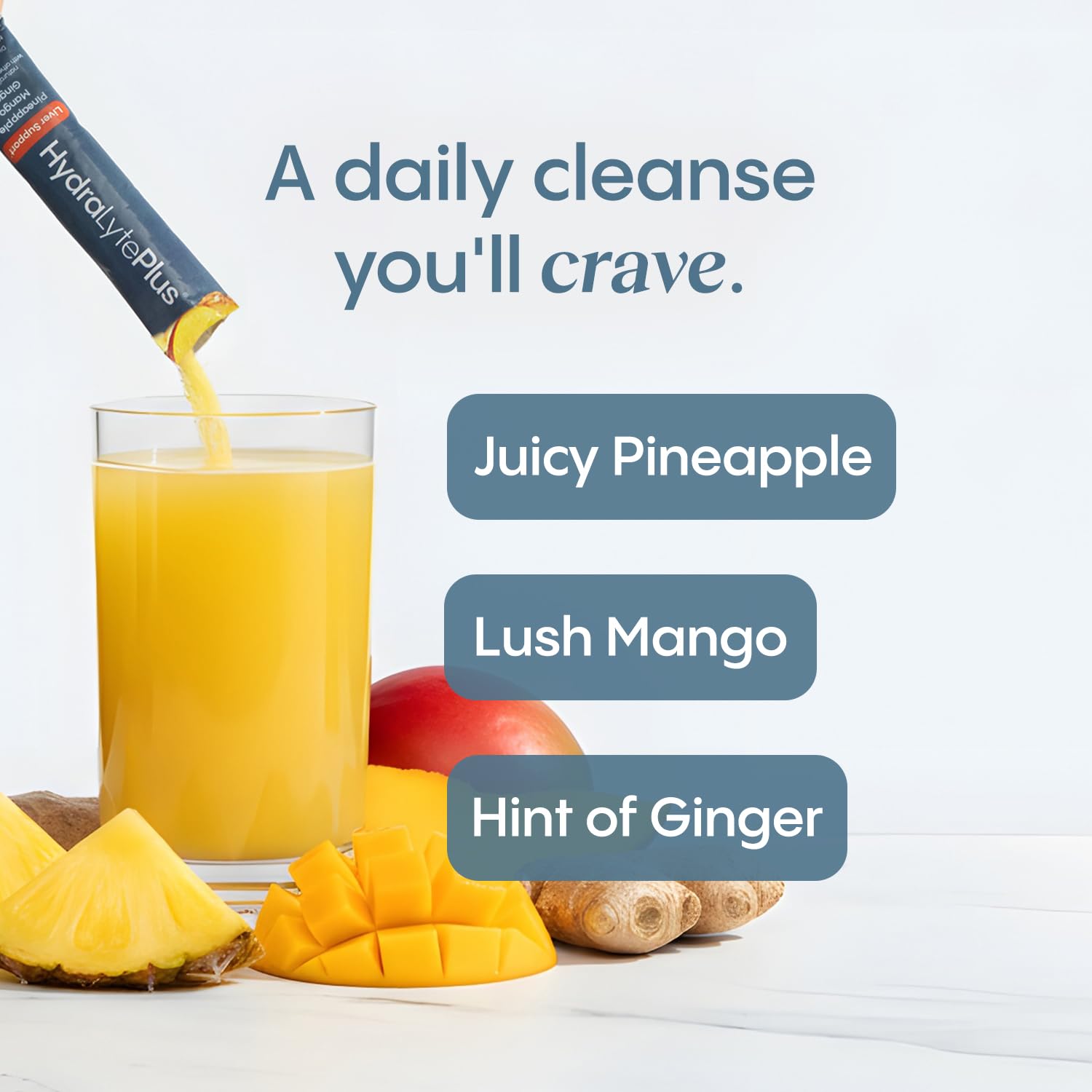 Hydralyte Liver Support + Electrolyte Mix with Milk Thistle, Turmeric, Ginger, Prickly Pear, Green Tea Extract Formulated for Rapid Rehydration (Pineapple Mango Ginger, 20 Packets)