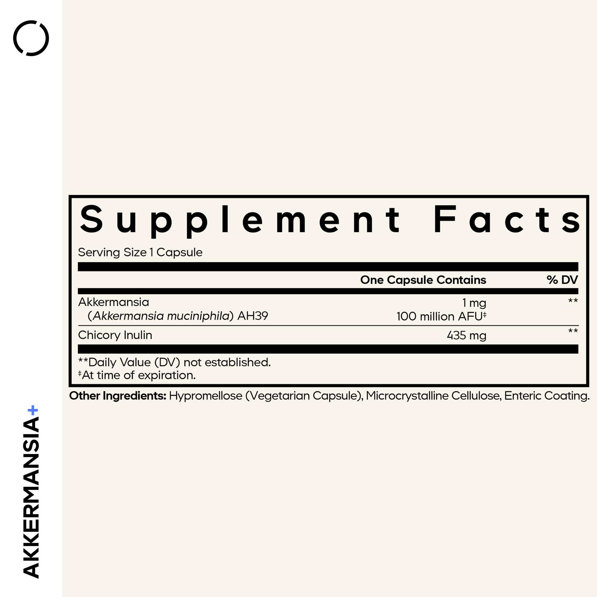Codeage Akkermansia Muciniphila Probiotic Supplement - 3-Month Supply of Akkermansia & Chicory Inulin - Daily Synbiotic Probiotic Chicory Root - 100 Million AFUs - Gluten-Free - 90 Capsules