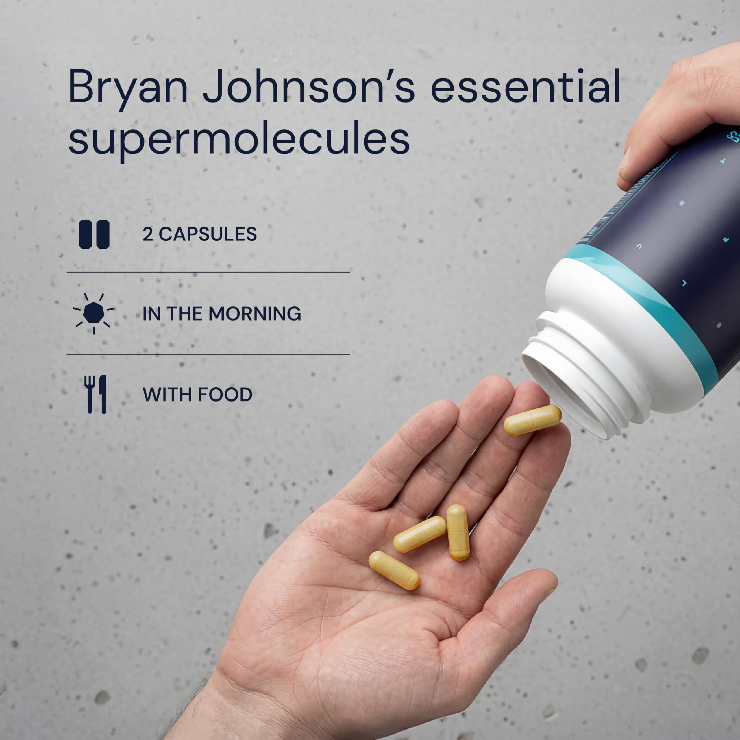 Blueprint Bryan Johnson Essential Capsules - Daily Multivitamin/Multimineral for Women and Men - Antioxidant Supplement with Calcium, Vitamin B1, Vitamin D, and Zinc - Vegan and Non GMO (30 Servings)