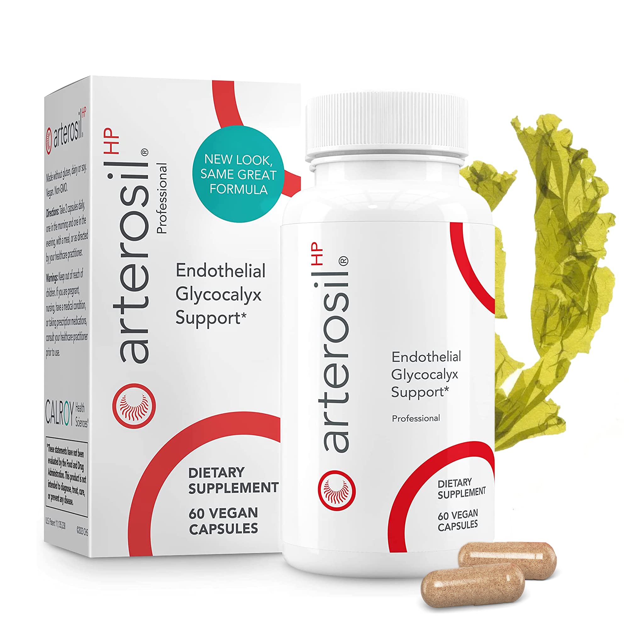 Calroy Health Sciences Arterosil HP Professional - Endothelial Glycocalyx Support - Heart Health Support - Artery Health Support - Circulation Support – MonitumRS® Rhamnan Sulfate - Monostroma Nitidum