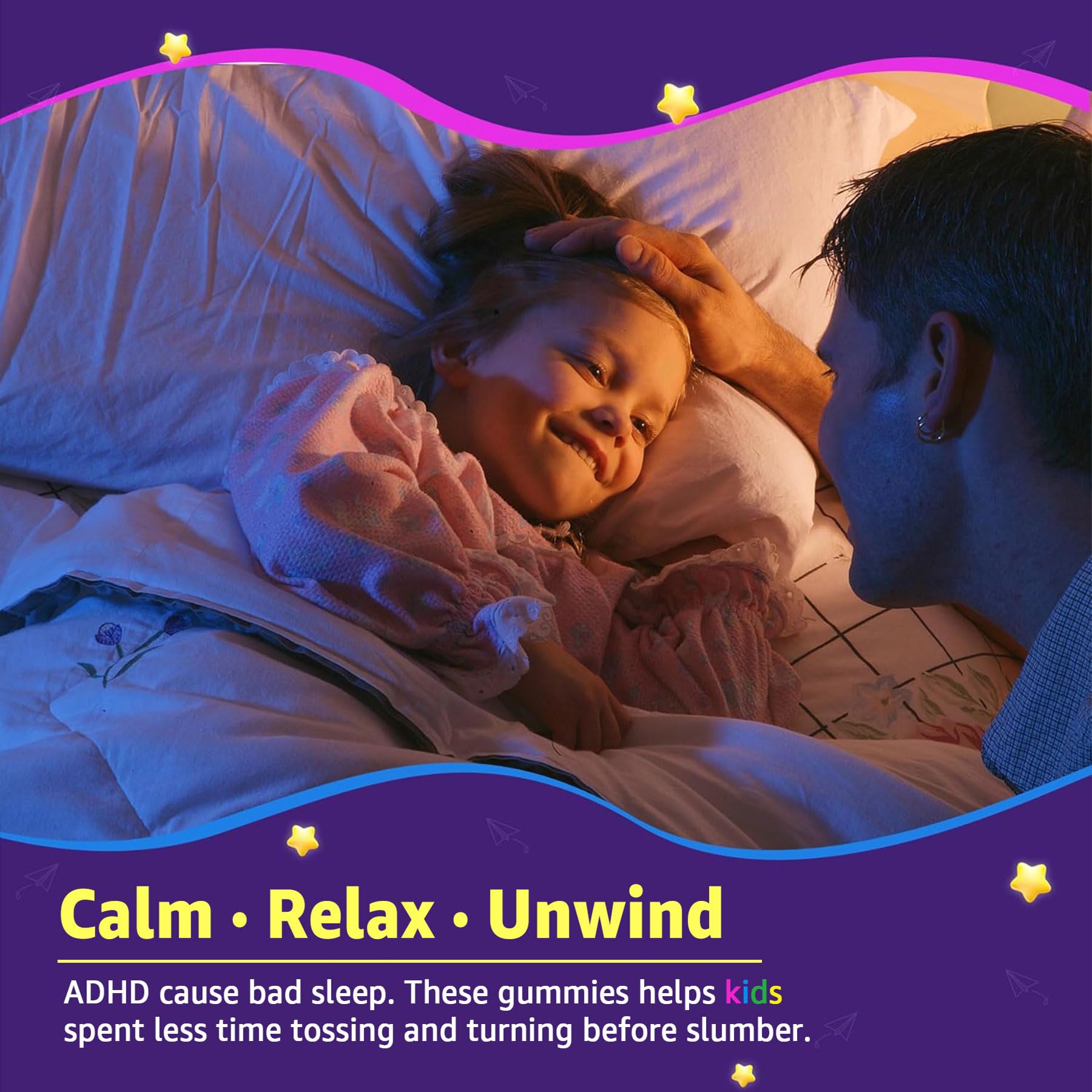 LILICARE Kids Sleep Gummies - Magnesium Glycinate Gummies, Melatonin Free Sleep Aid | Magnesium, Calcium, D3, B6, L Theanine | Kid Melatonin Alternative for Restful Sleep (Pack of 2)