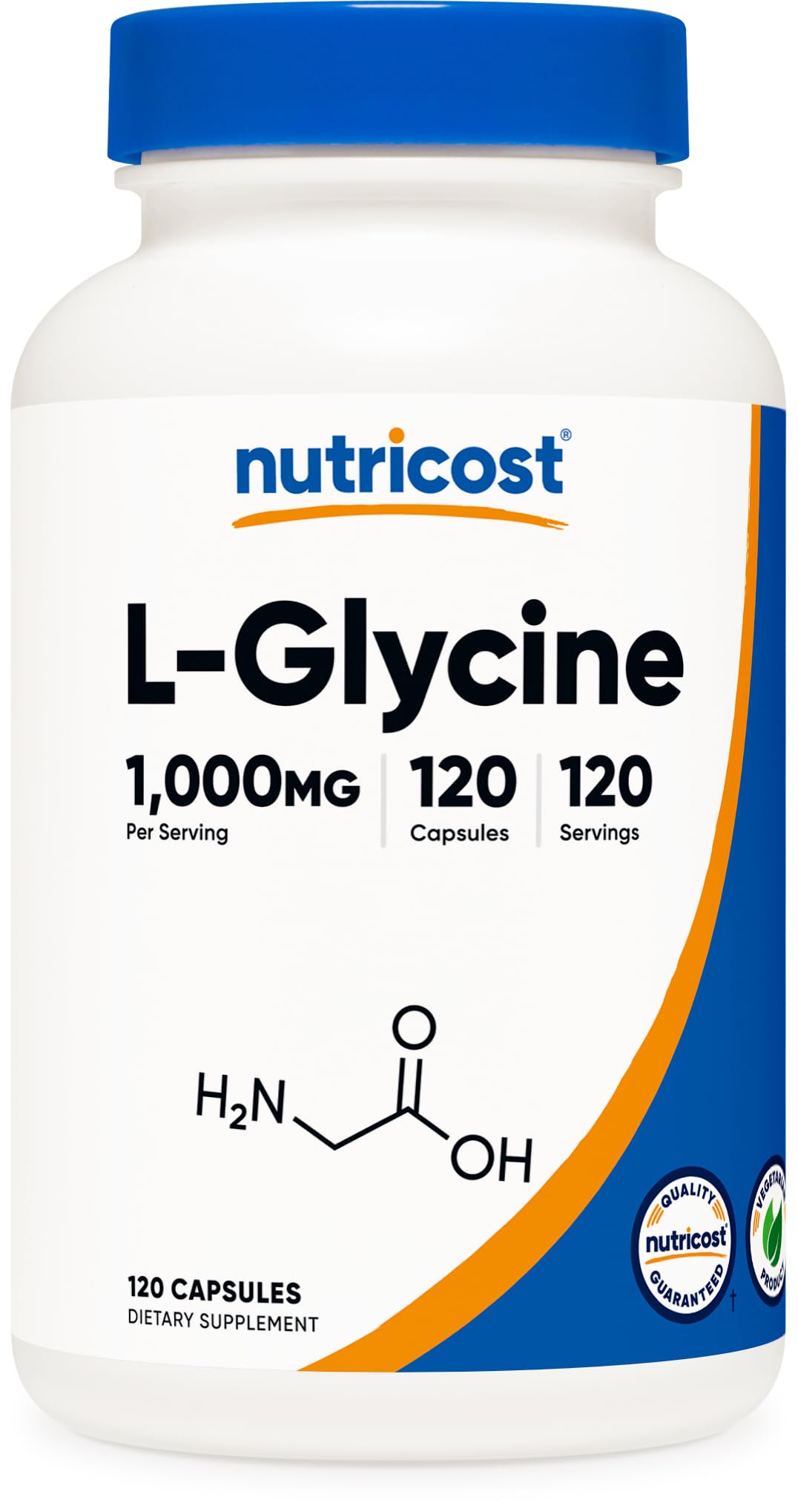 Nutricost L-Glycine 1000mg, 120 Capsules, Vegetarian, Non-GMO and Gluten Free