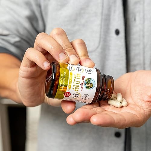 MaryRuth Organics Gut Flora Health+ Enzymes | Up to 2 Month Supply | Prebiotic Probiotic Digestive Enzymes Blend for Healthy Gut Biome & Digestive Support | Gastrointestinal Health | 60 Capsules
