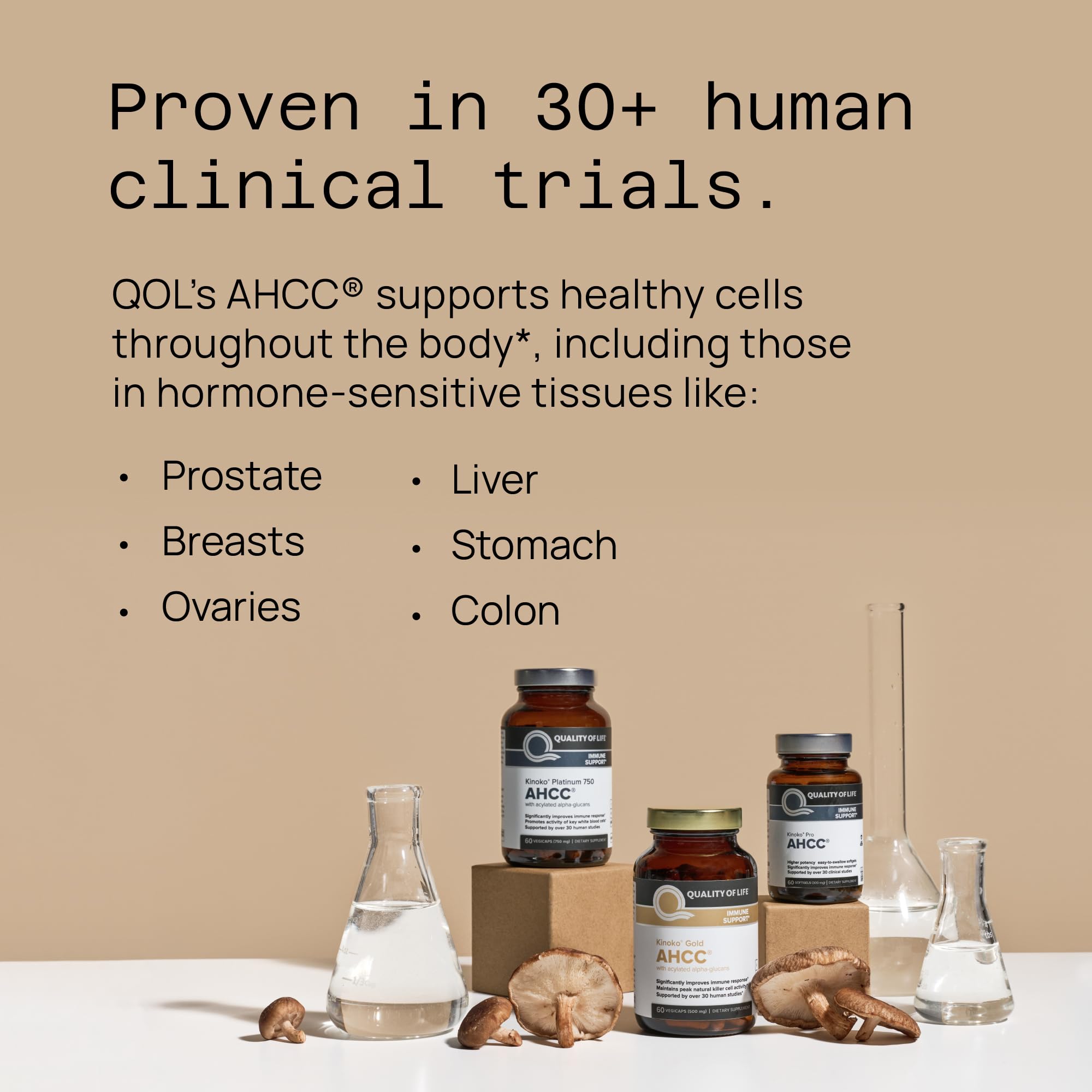 Quality of Life Kinoko Gold AHCC, 500mg - 60 caps