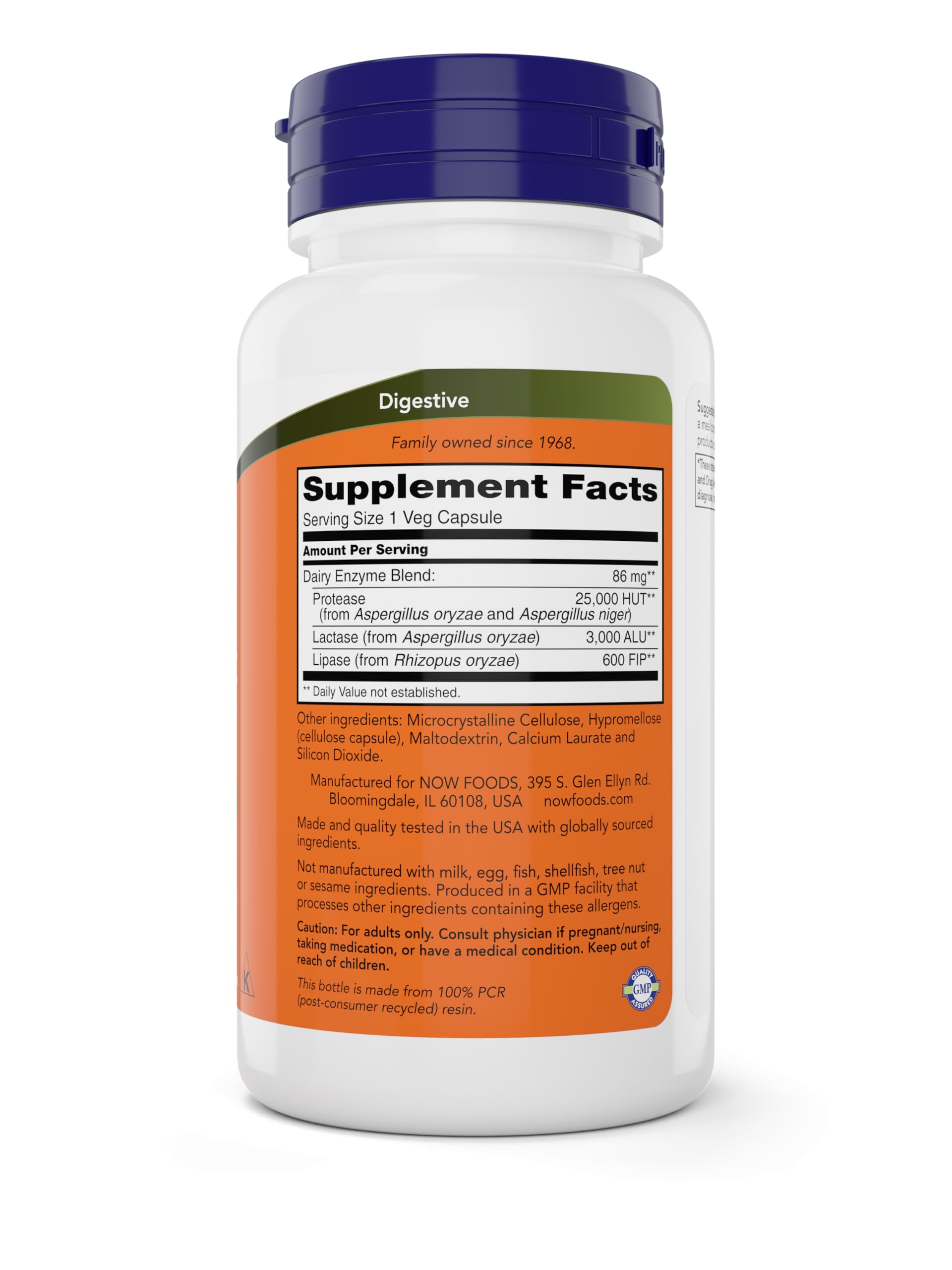 Now Dairy Digest Complete, 180 Veg Capsules, Lactose Digestion Support*, Dairy Tolerance Enzymes*