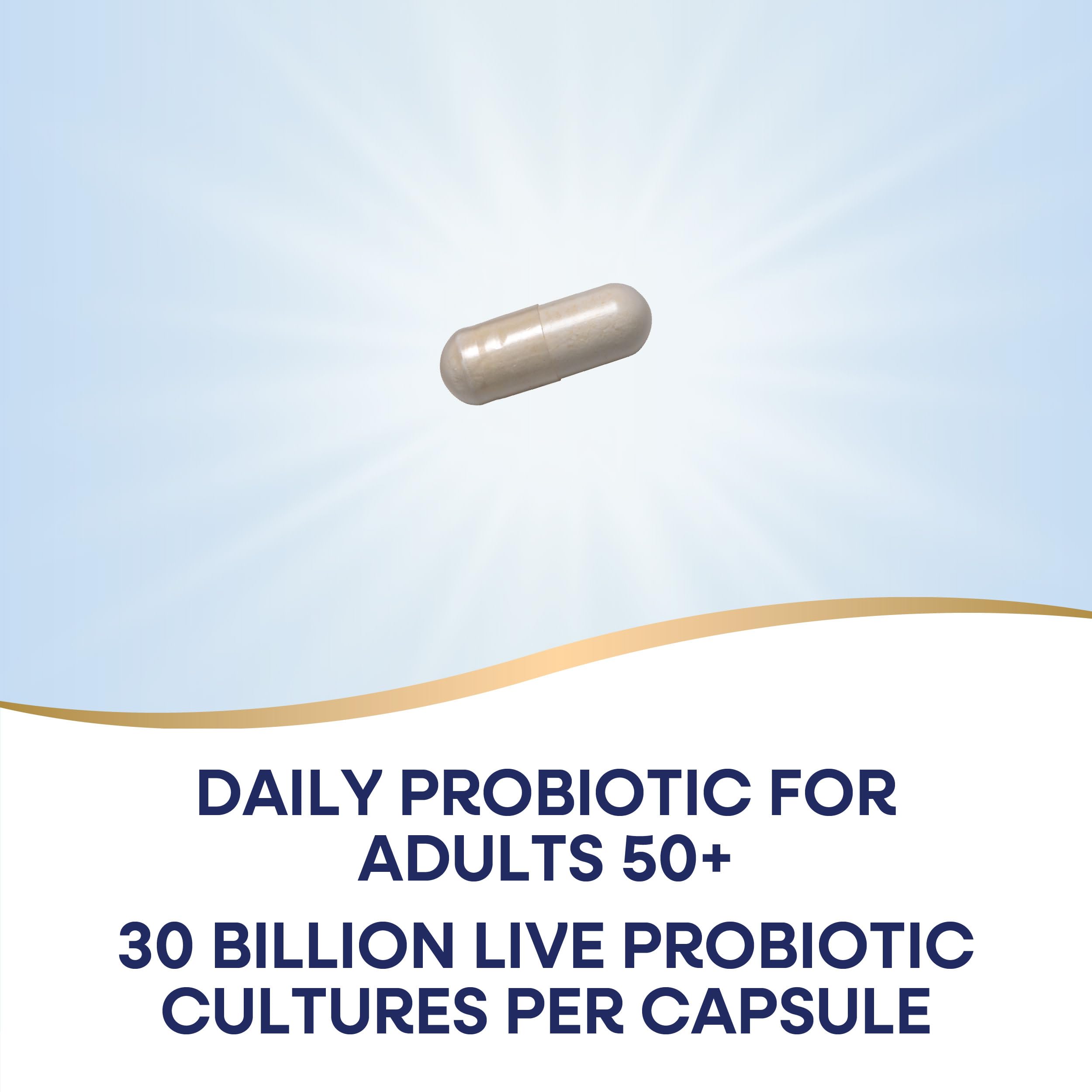 Nature's Way Fortify 50+ Daily Probiotic for Men & Women, 30 Billion Live Cultures, Colon, Digestive, and Immune Health Support* Supplement, 30 Capsules