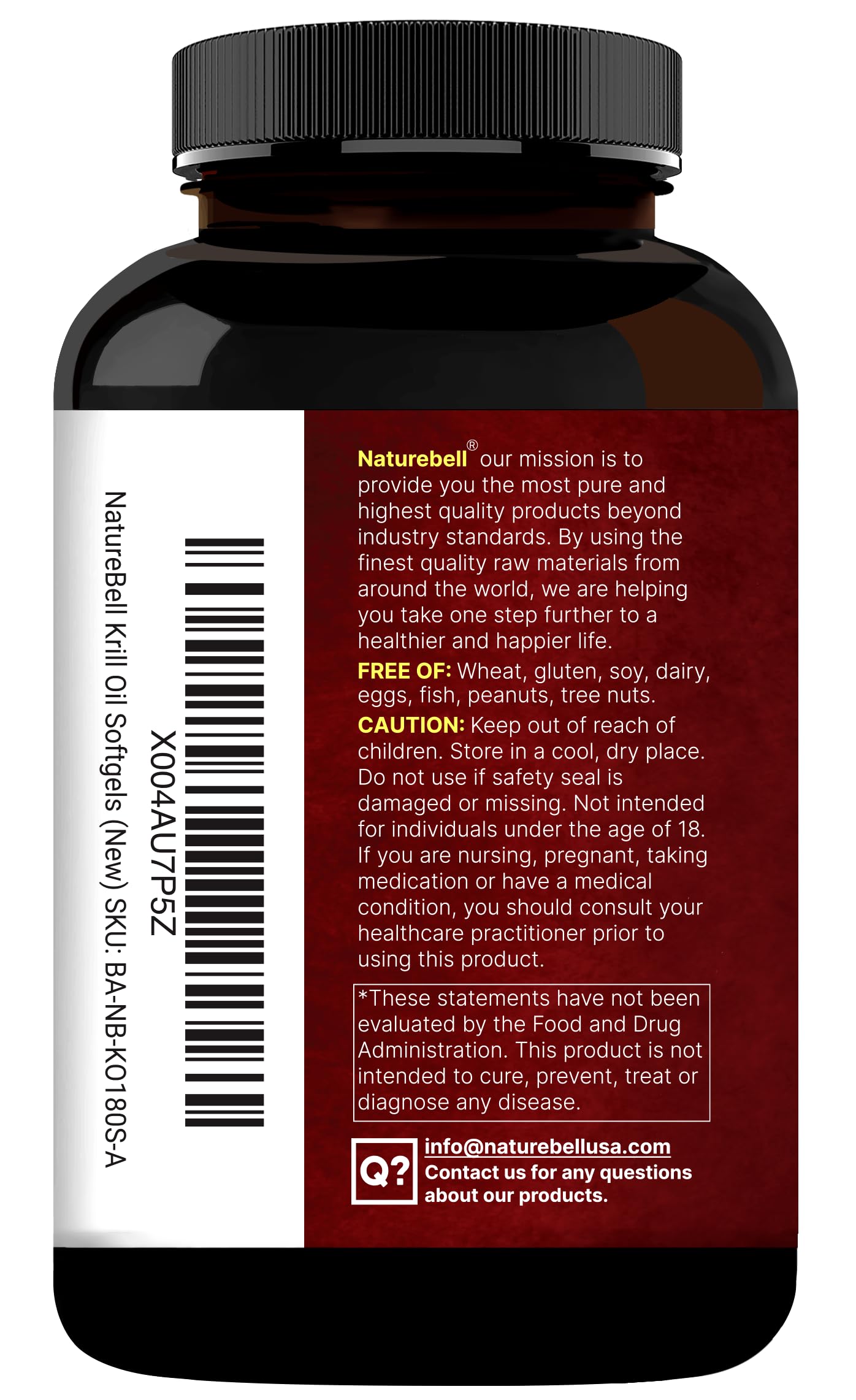 NatureBell Antarctic Krill Oil 1,000mg - 240 Softgels - Omega-3 Heart, Joint & Immune Health Support* - High EPA DHA with Astaxanthin - Non-GMO & Gluten-Free