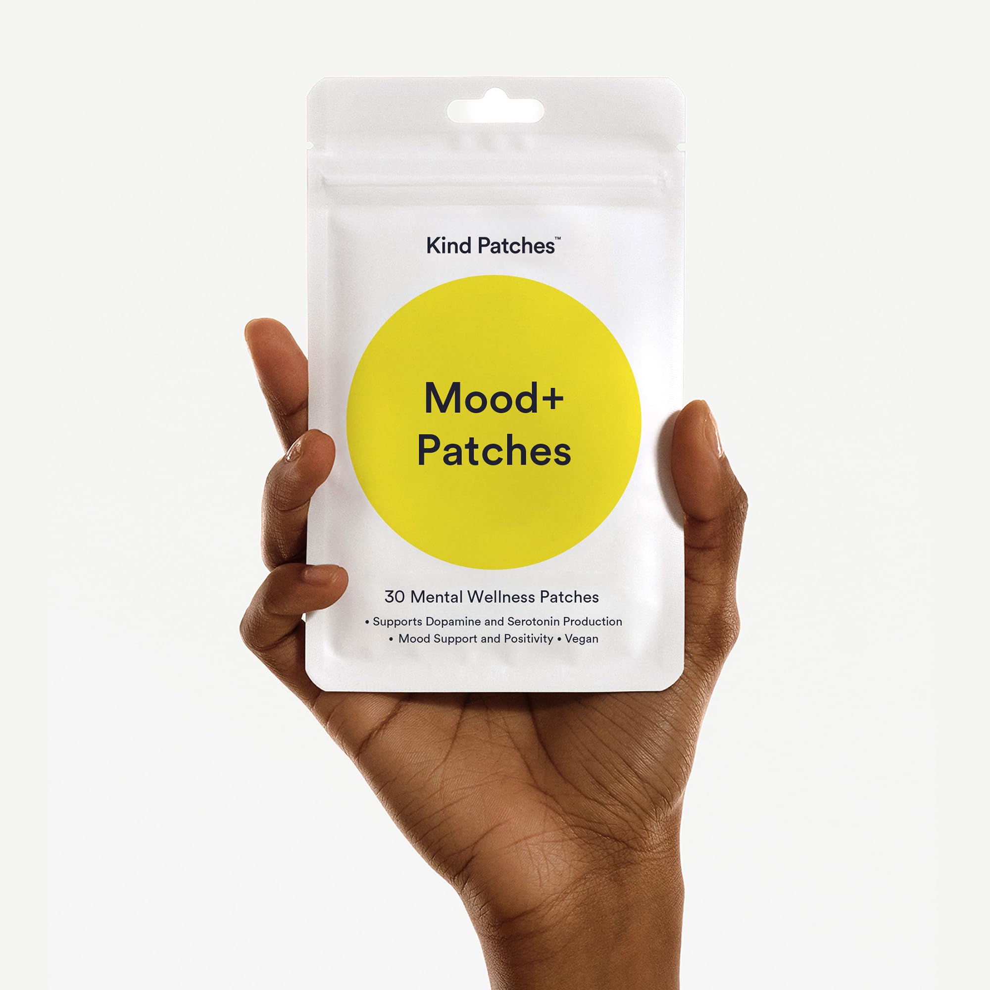 Kind Patches Mood Plus Patches with Mucuna Pruriens, Rhodiola, and Lions Mane Extract - Vegan - 30 Count