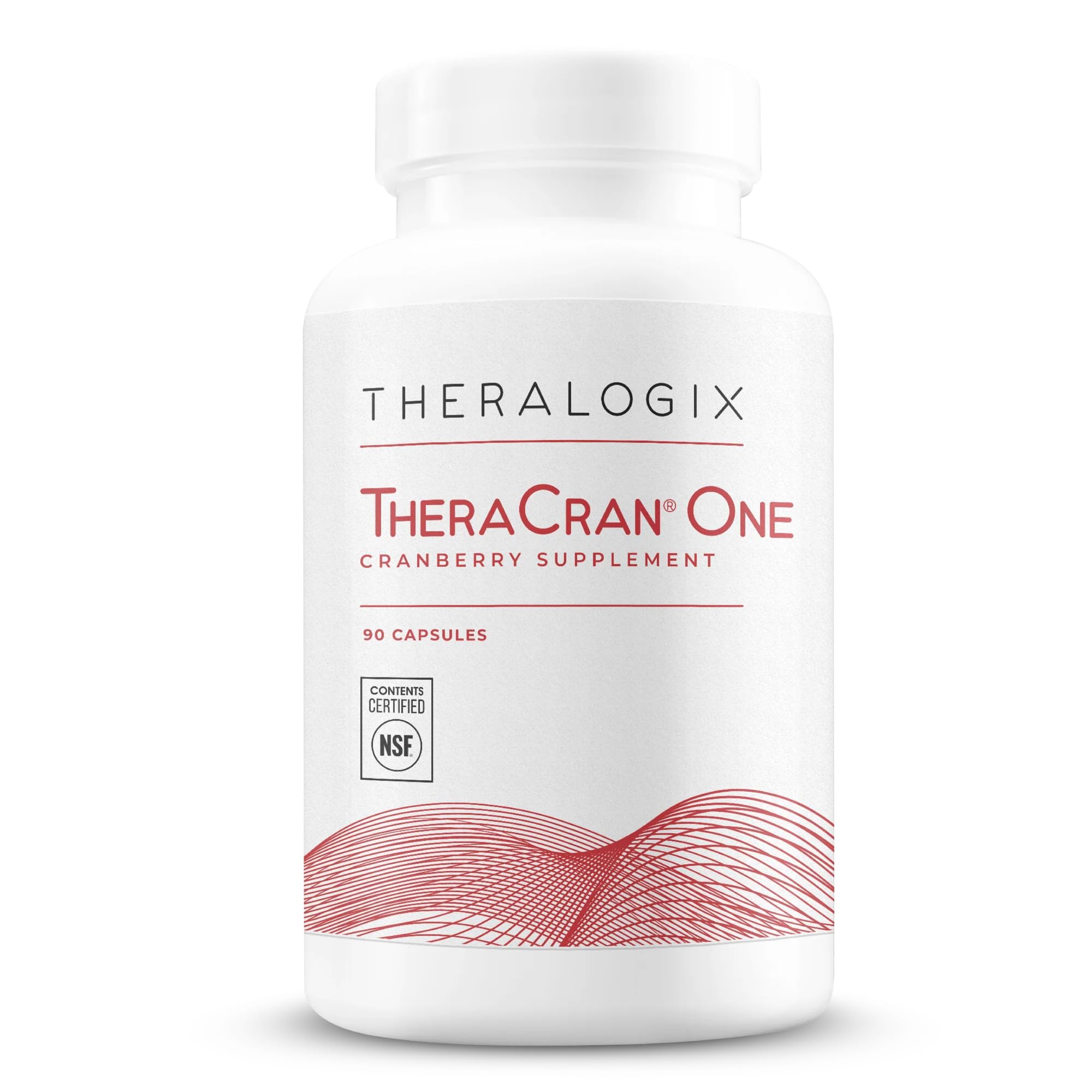 Theralogix TheraCran One Cranberry Capsules - 90-Day Supply - Supplement for Men & Women - to Support Urinary Tract Health* - 36mg Soluble PACs per Capsule - NSF Certified, 90 Count (Pack of 1)
