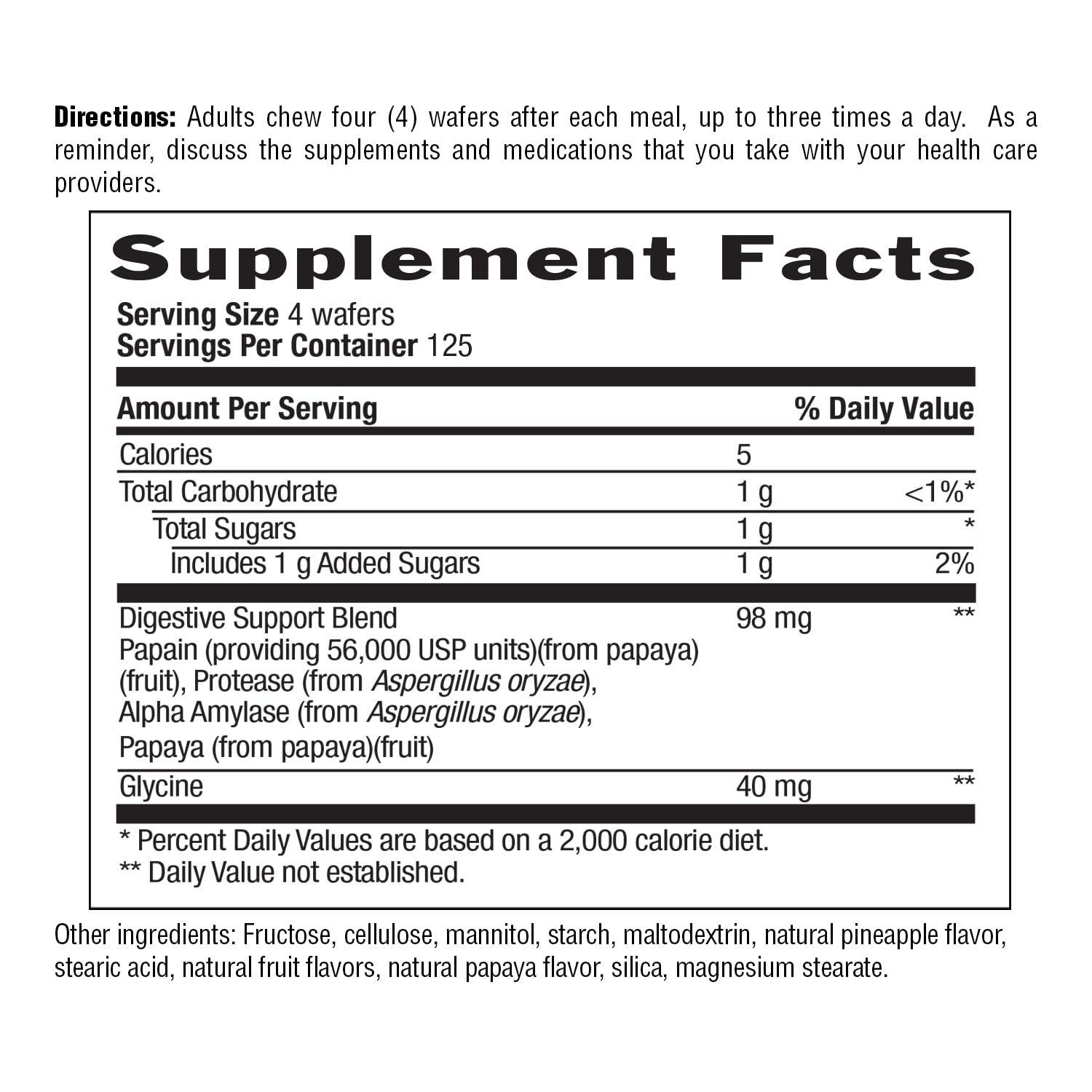 Country Life Chewable Papaya Enzymes for Digestion Support - Natural Pineapple & Papaya Flavor, Assists with Nutrient Absorption, Contains Papain & Protease - 200 and 500 Wafers Available