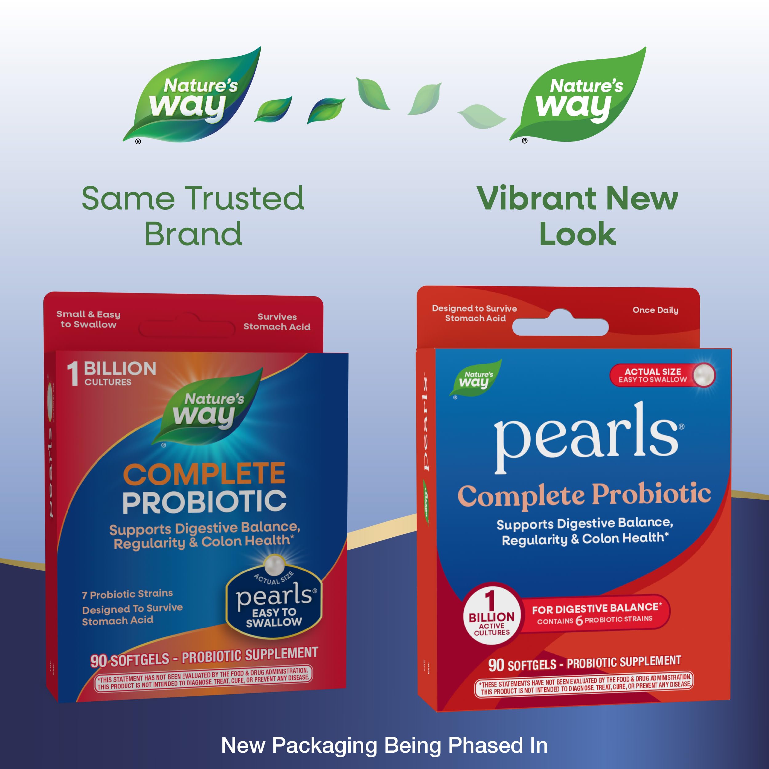 Nature's Way Probiotic Pearls Complete, 1 Billion Live Cultures, 90 Softgels (Packaging May Vary)