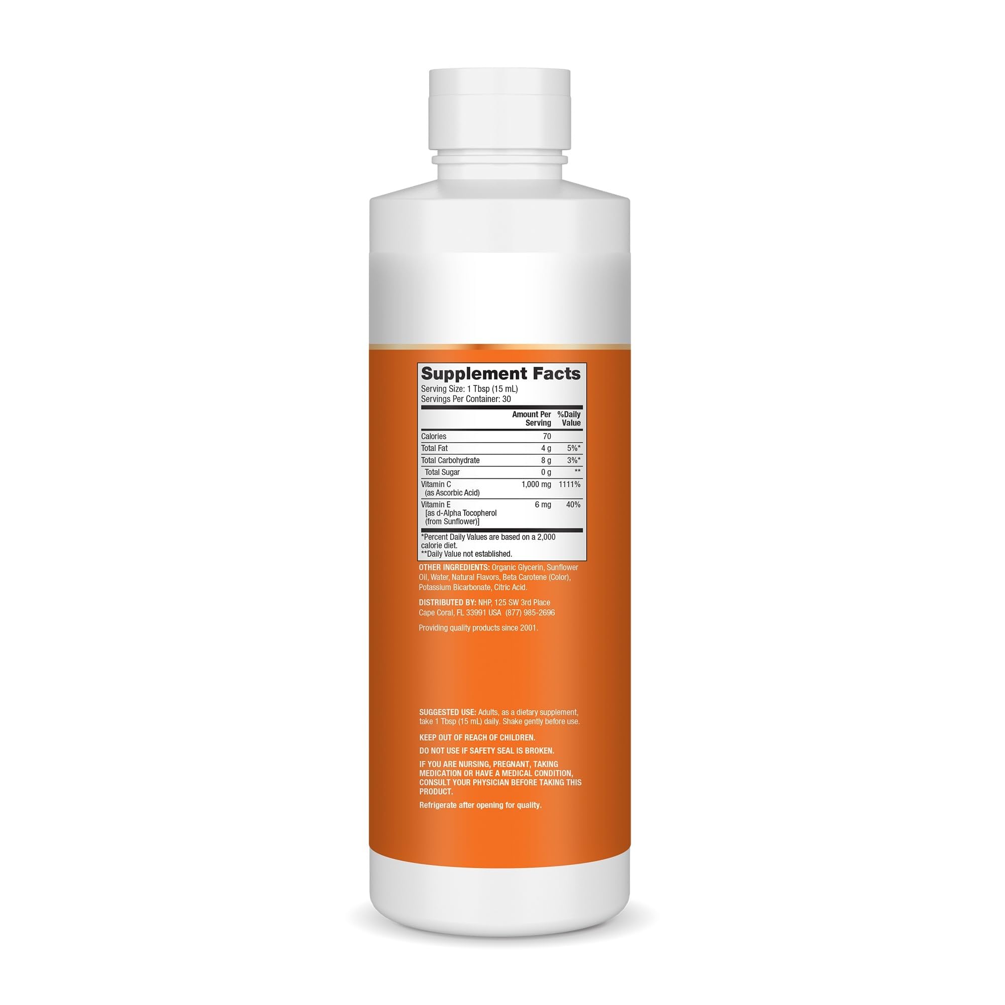 Dr. Mercola Liquid Liposomal Vitamin C - Antioxidant & Immune Support Supplement - Includes Vitamin E - GMO-Free, Gluten-Free & Soy-Free - Citrus Vanilla Flavor - 450 mL (30 Servings)