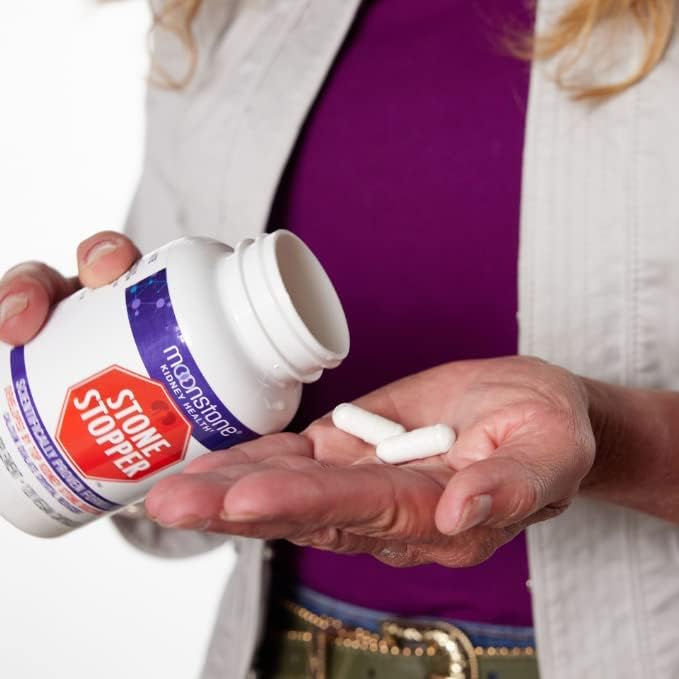 Moonstone Stone Stopper Capsules, Kidney Stone Prevention, Calcium Oxalate Protector, Alkali Citrate Support Supplement, Developed by Urologists to Support Kidney Health, 30 Day Supply (120 Count)