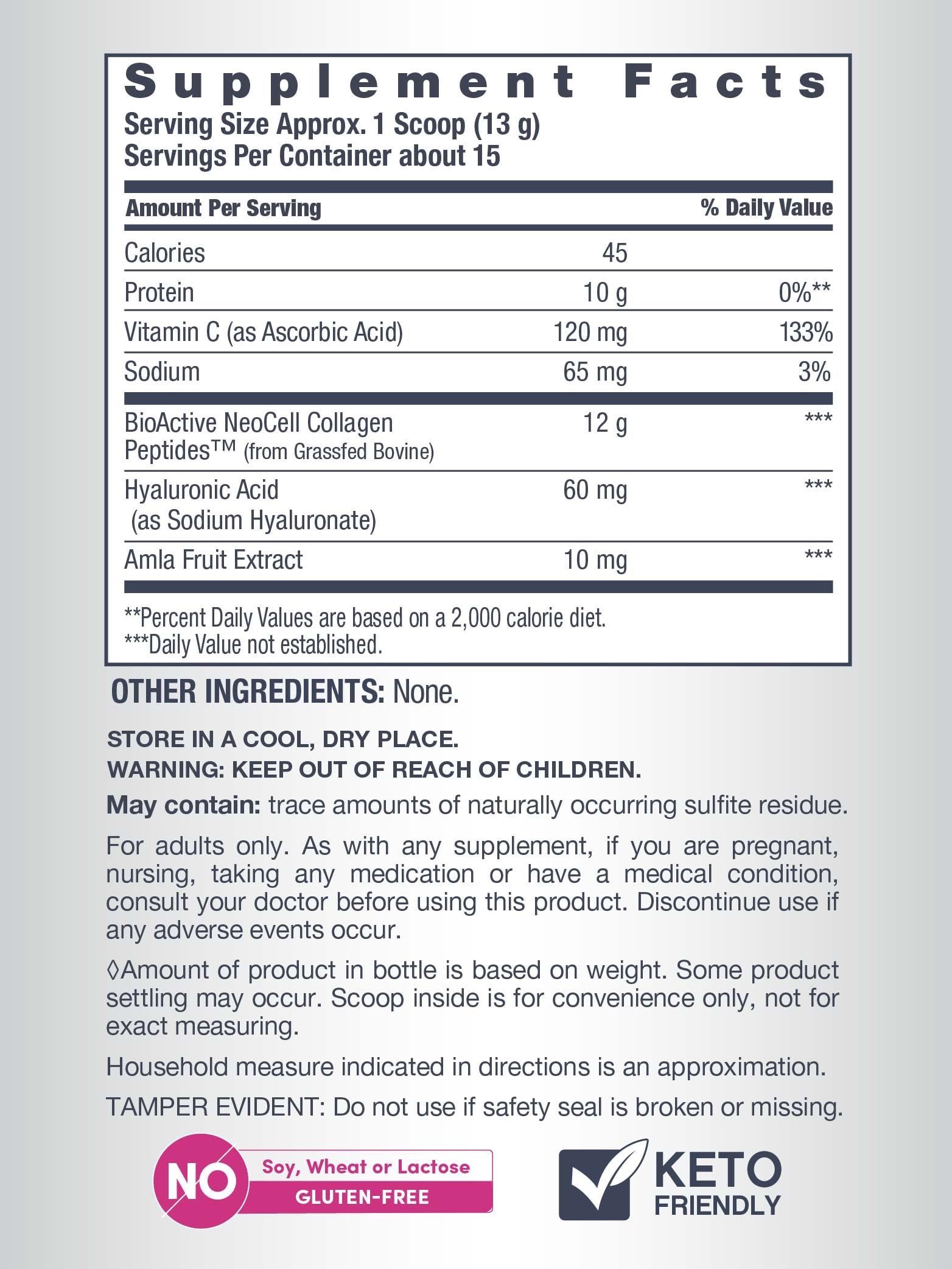 NeoCell Collagen Peptides Powder | 6.9 oz | Unflavored Supplement | with Vitamin C and Hyaluronic Acid | Advanced Formula | Hair, Skin, & Nails | for Women and Men