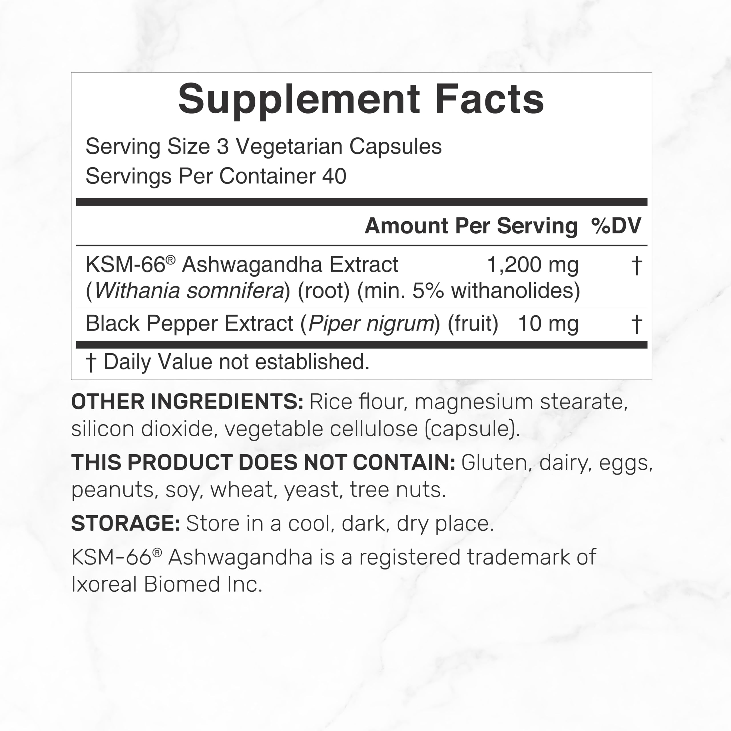 KSM 66 Ashwagandha 1,200mg with Black Pepper, 120 Veggie Capsules – Extra Strength Root Extract – High Absorption – Adaptogenic Supplements for Relaxation, Energy, & Brain Health – Non-GMO