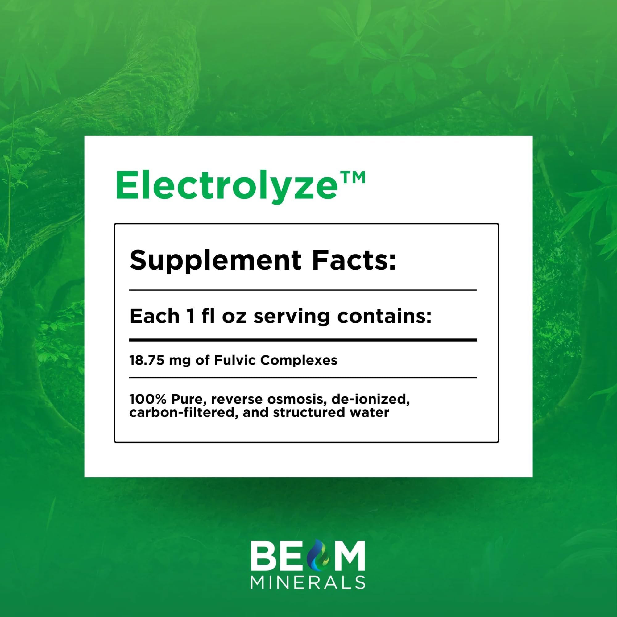 BEAM Minerals Electrolyze | Liquid Electrolyte Replenishment | All The Electrolytes, Without All The Salt | 32 fl Oz