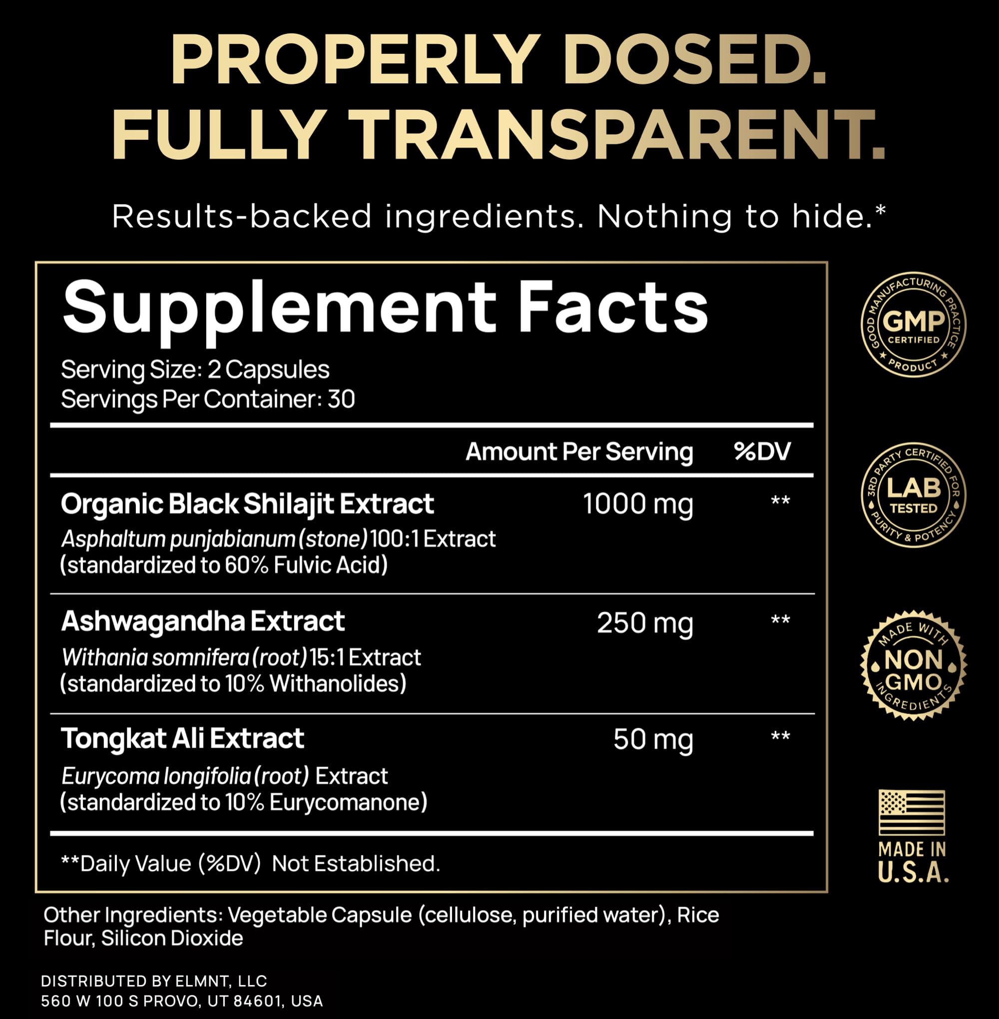 103,800mg Black Shilajit for Men 100x Strength w. Ashwagandha & Tongkat Ali 10% Extract - Ultra Pure Himalayan Shilajit Capsules 60% Fulvic Acid - Male Enhancing Supplement Energy & Stamina Booster