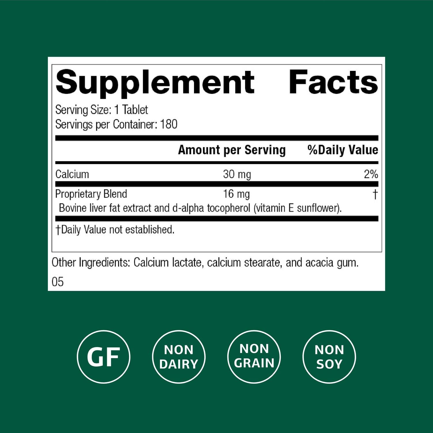 Standard Process Antronex - Liver Health Supplement - Gluten-Free, Non-Dairy & Non-Soy - 180 Tablets (180 Servings)