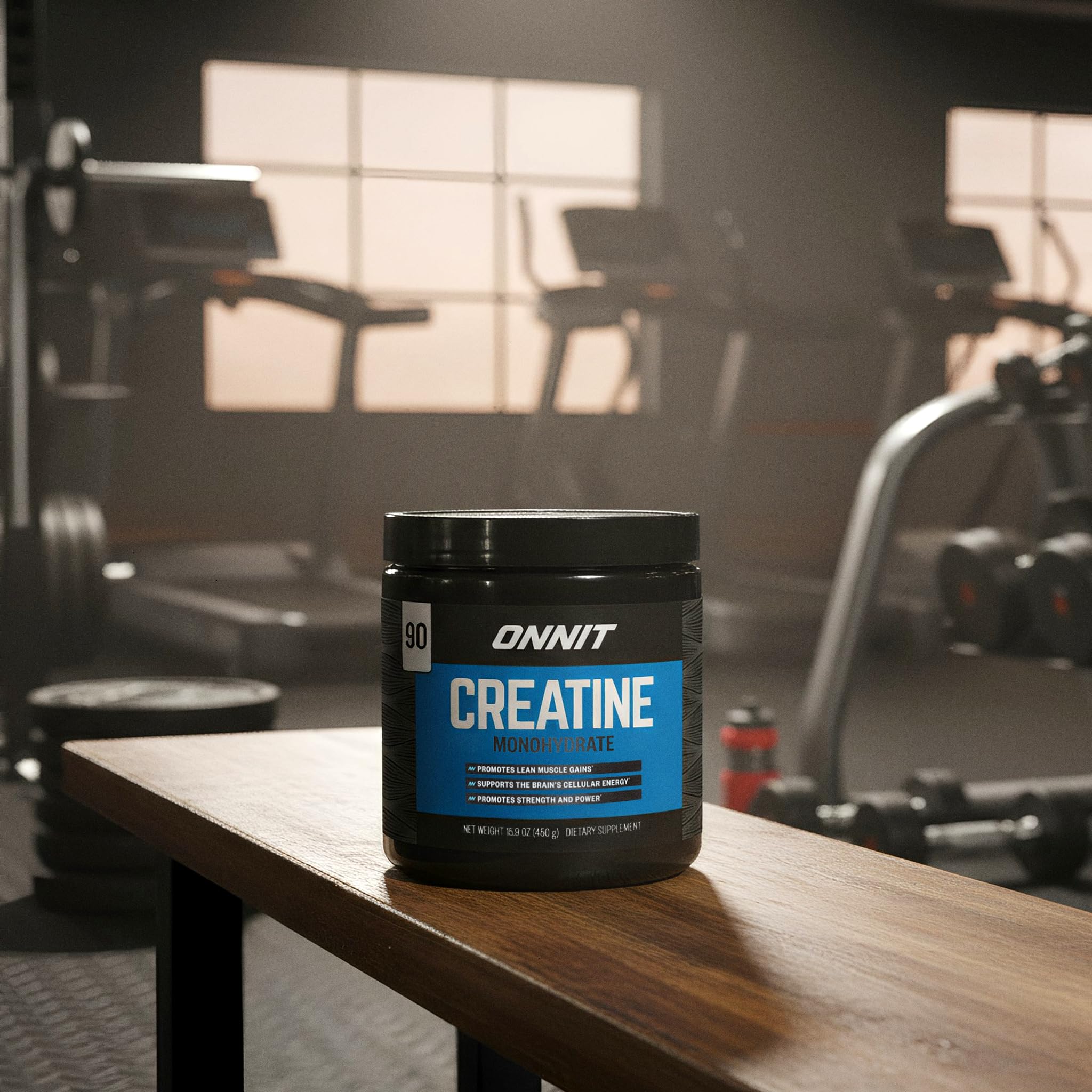 ONNIT Creatine Monohydrate Powder – Unflavored, 90-Serving Value Size – Supports Strength, Lean Muscle, and Brain Energy† – Keto Friendly, No Fillers, 90 Servings, 15.29 oz