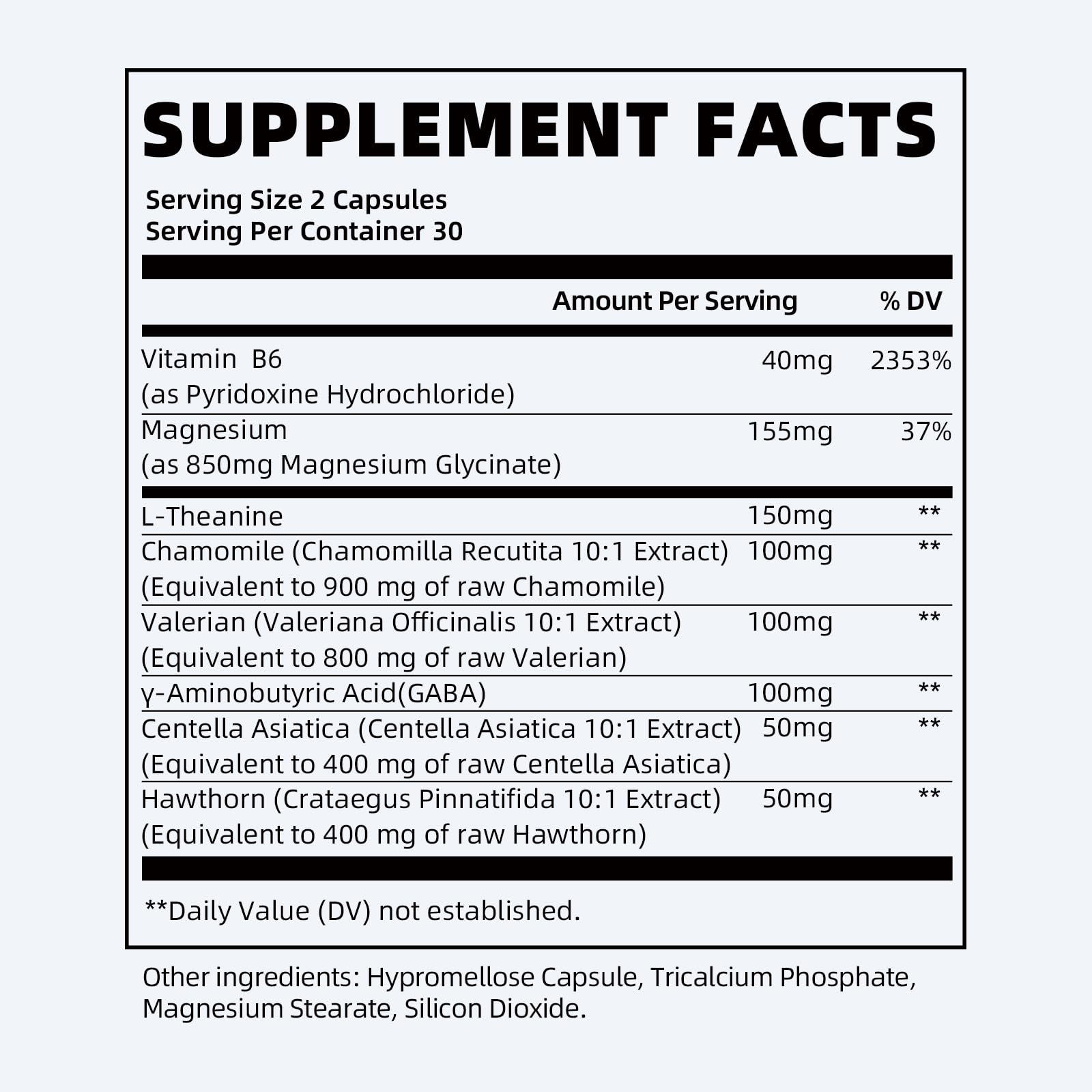 iMATCHME Magnesium Glycinate 850mg Capsules with L-Theanine, Chamomile & GABA for Sleep, Calmness, Muscle, Bone Health & Immune Support, Magnesium for Women and Men, Vegan, High-Absorption, 60 Count